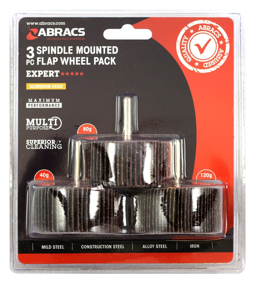 ABRACS 3ST LAMELLENBORSTEL PACK 25MM X 15MM X 40/80/120K