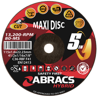 ABRACS HYBRIDE "5IN1" 115 X 1,6 X 22 MM FLT METAAL