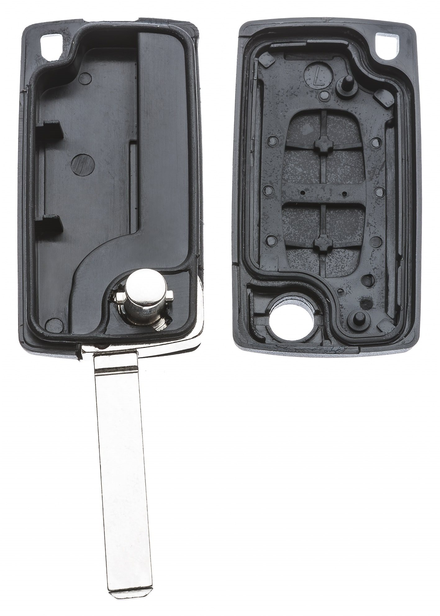 AUTOSLEUTEL PSA -LEGE BEHUIZING- INCLUSIEF 2 BUTTONS