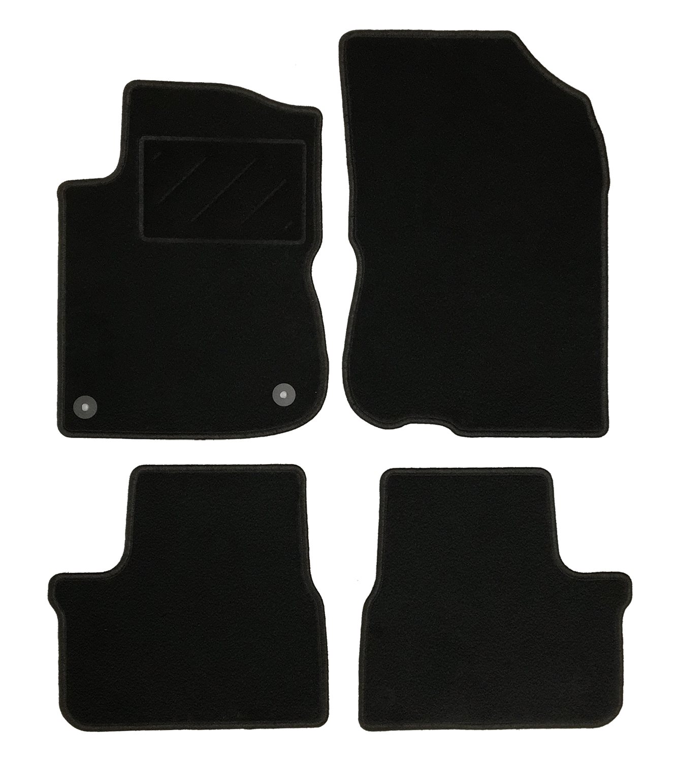 MATTENSET NAALDVILT (ZWART) PEUGEOT 2008 2013 -> 3