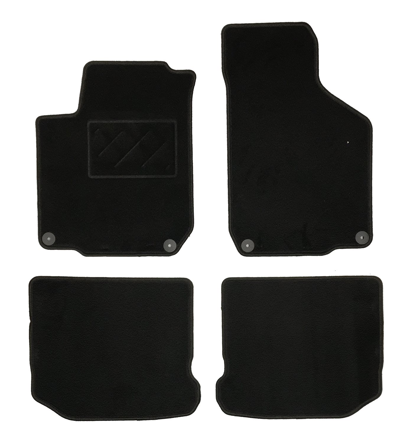 MATTENSET NAALDVILT (ZWART) VW GOLF IV 1998-2001 RONDE GATEN 3