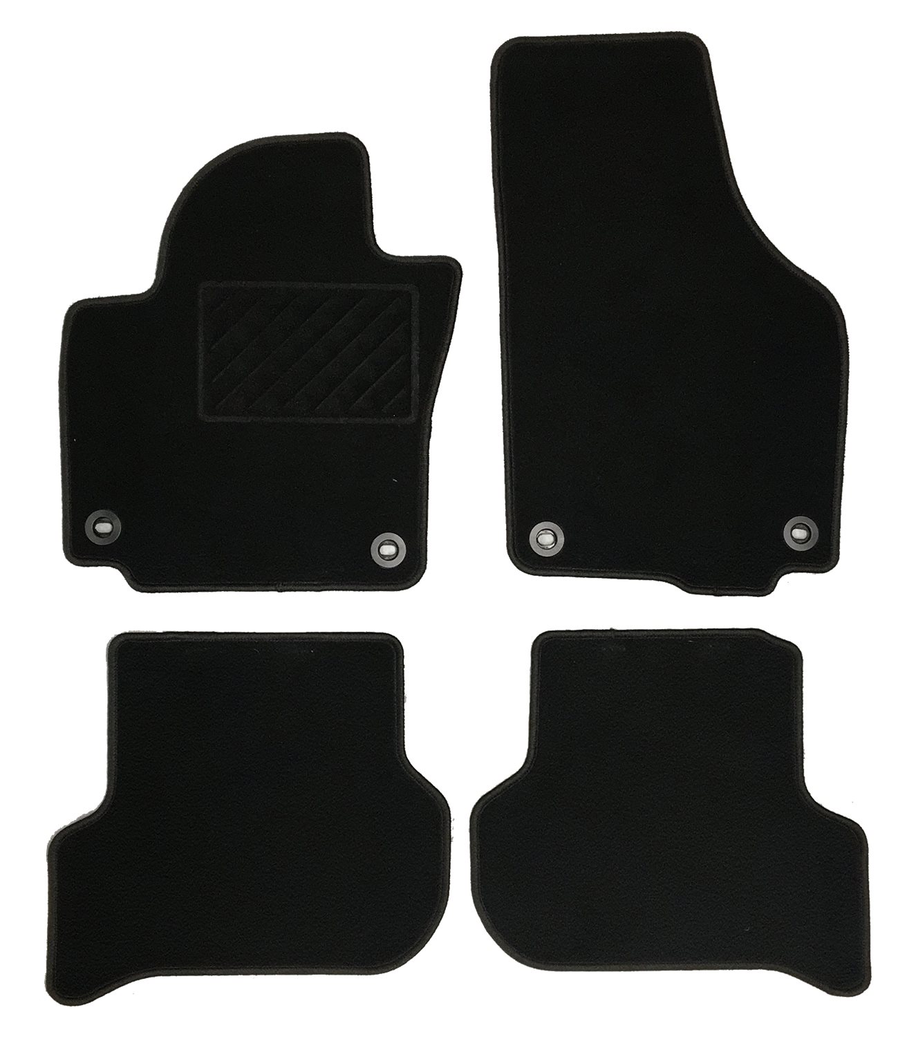 MATTENSET NAALDVILT (ZWART) VW GOLF PLUS 2005 -> 3