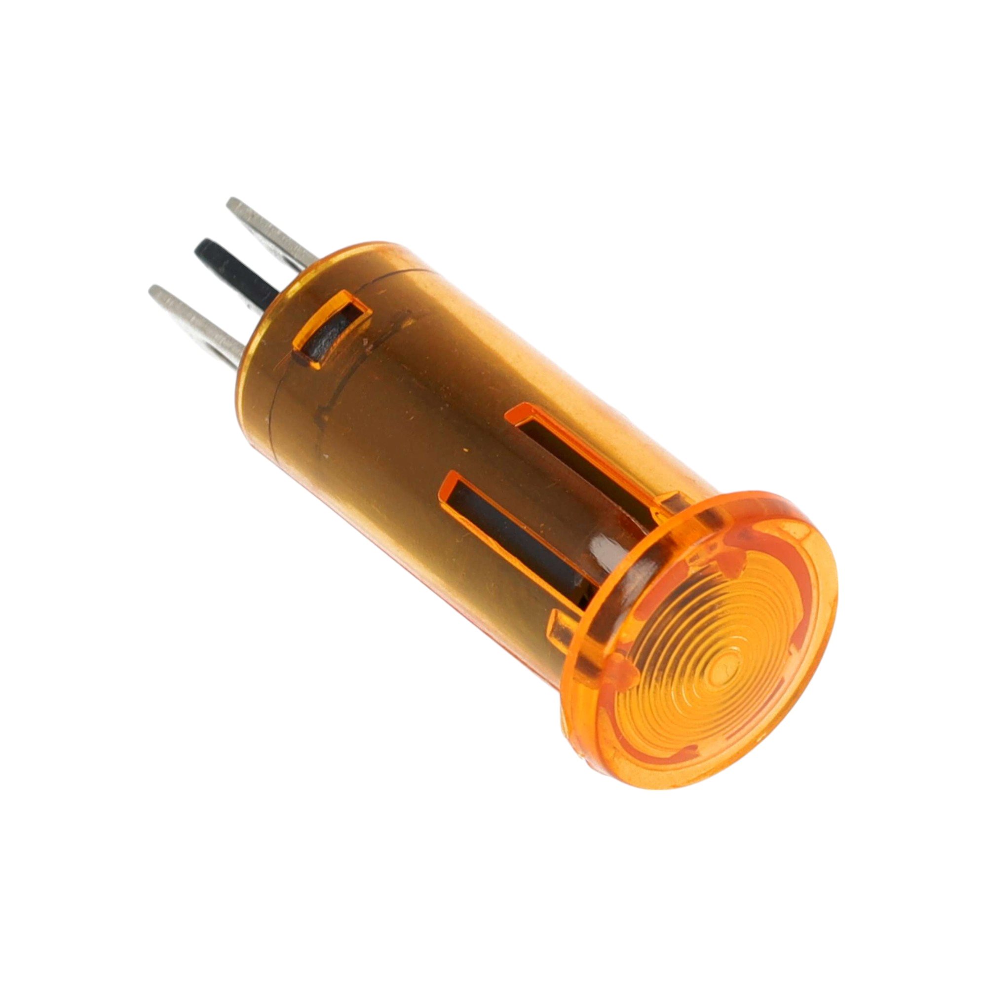 CONTROLE LICHT AMBER/ORANJE MET VERVANGBARE LAMP 12V BA9S 2W