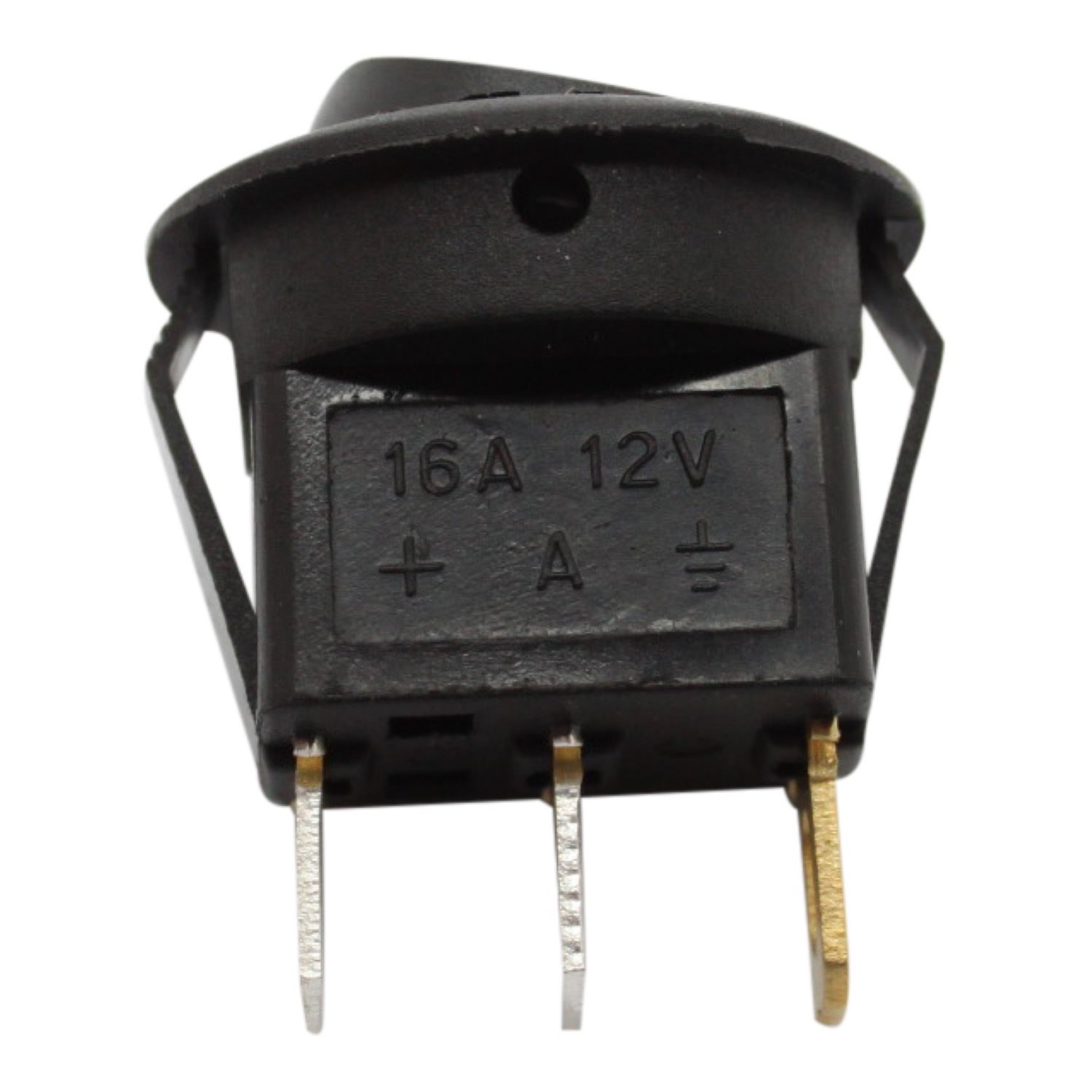 MINI WIPSCHAKELAAR ROND ON/OFF 3-POLE AMBER/ORANJE 12V 10A, 12V LED 3