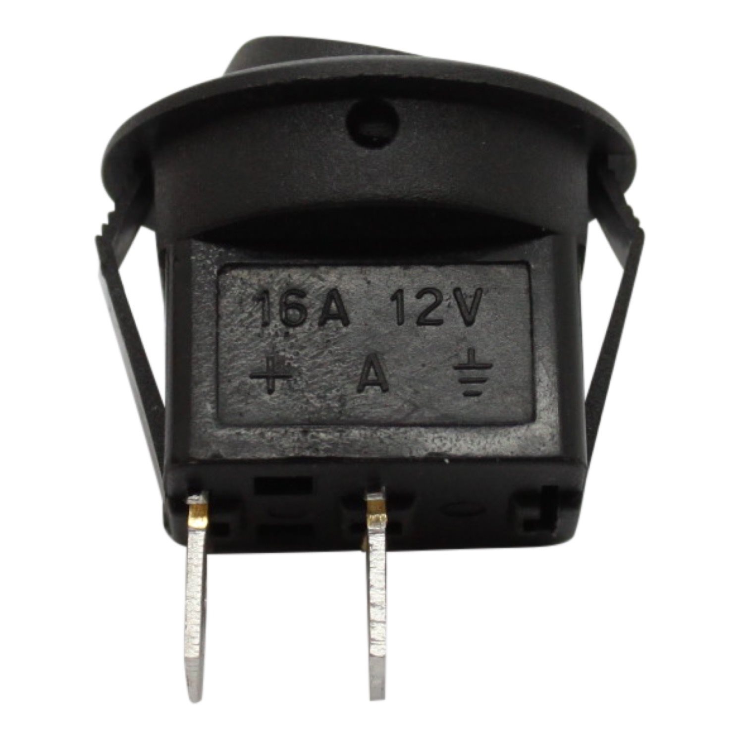 MINI WIPSCHAKELAAR ROND ON/OFF ZWART 12V 10A 3