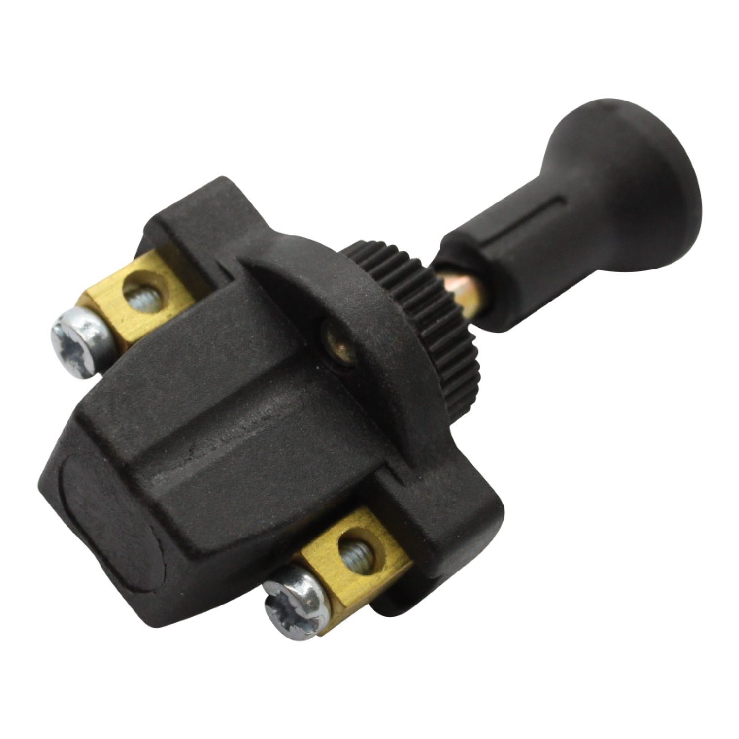 DRUK EN TREK SCHAKELAAR KORT, SCHROEF CONTACTEN 12V 16A, 24V 8A 3