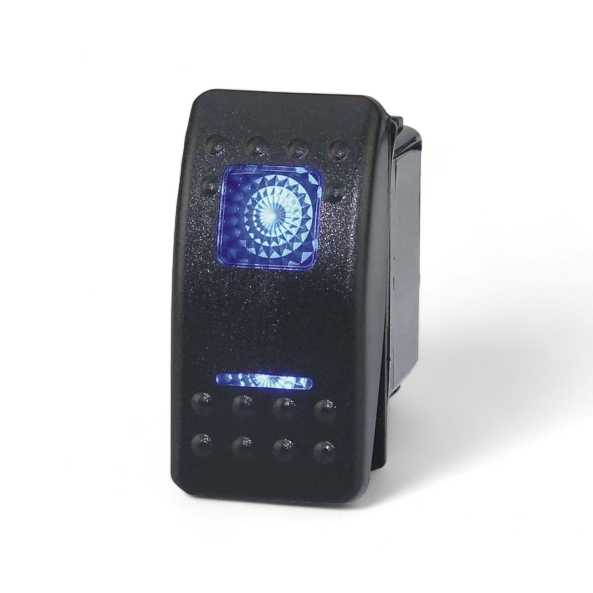 MARINE INBOUW SCHAKELAAR TYPE 1 | 5-PINS AAN-UIT MET DUBBELE LED BLAUW