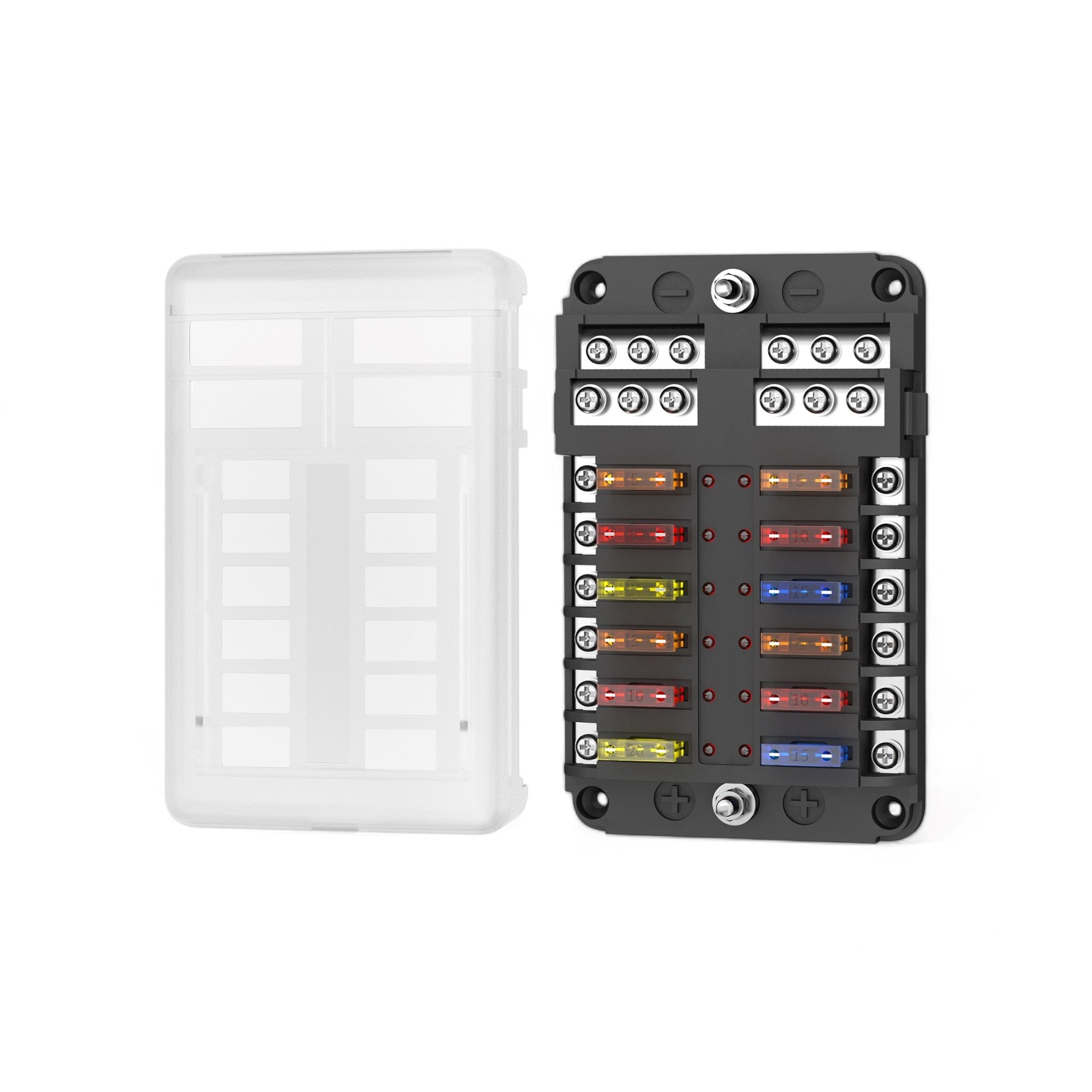 ZEKERINGKAST ATO/NORM (12X) SCHROEFCONNECTOREN | INCLUSIEF LABELS + AFDEKKAP