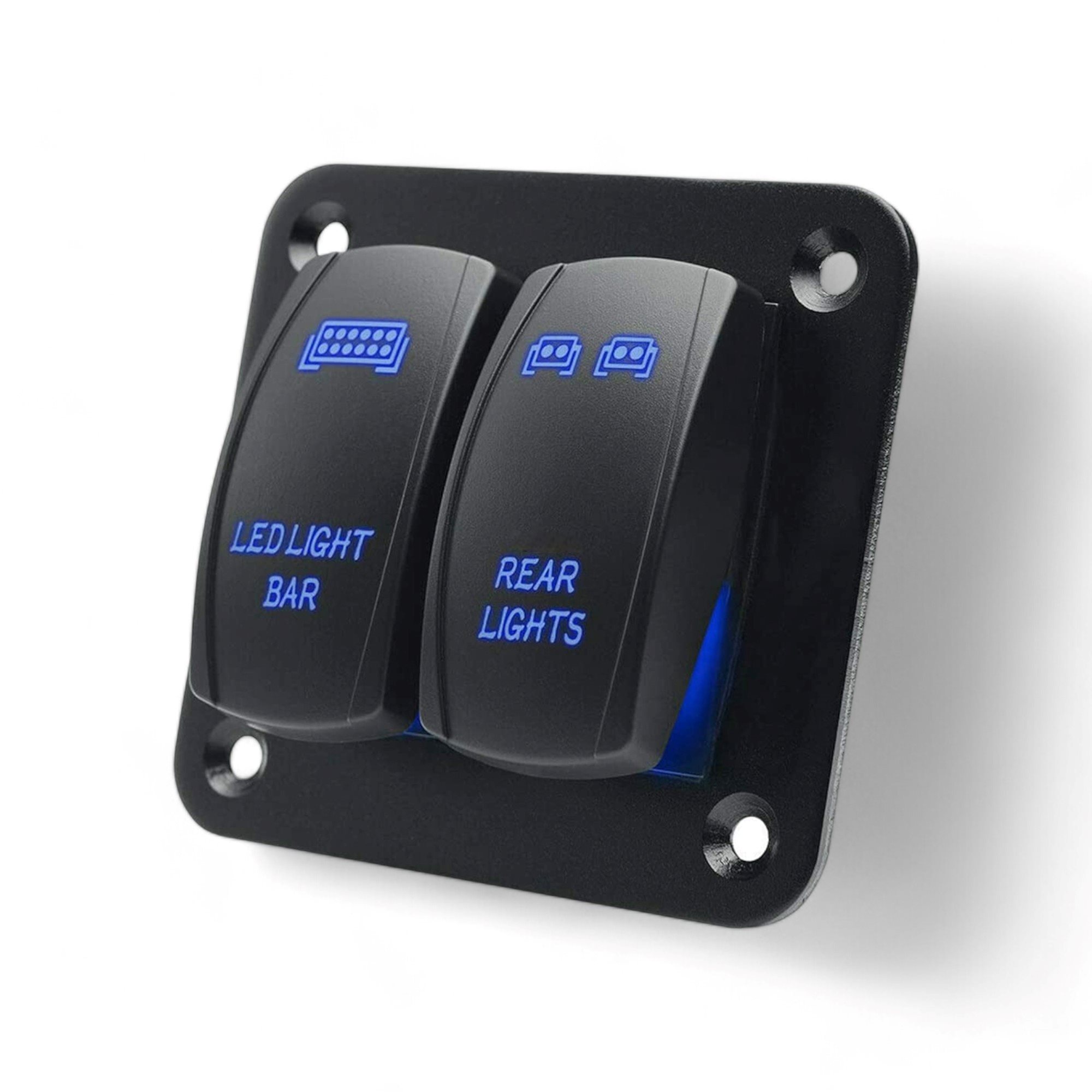 BEDIENINGSPANEEL 2-POSITIES | MARINE SCHAKELPANEEL, BLAUWE LED