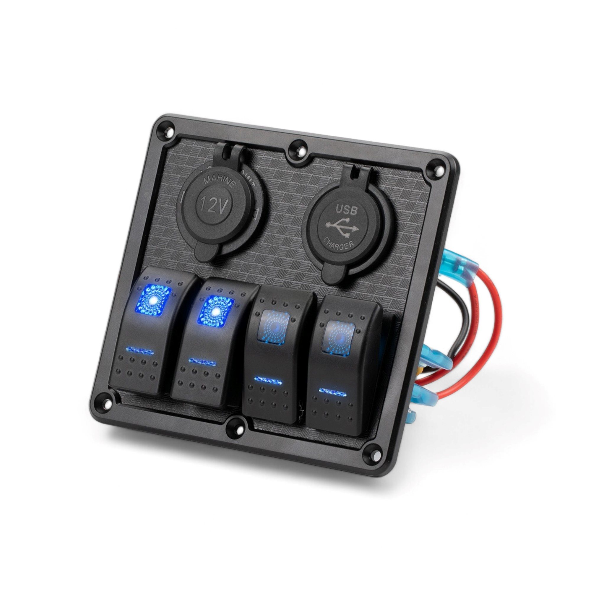 BEDIENINGSPANEEL 4-POSITIES | SIGARETTENAANSTEKER EN USB, BLAUWE LED