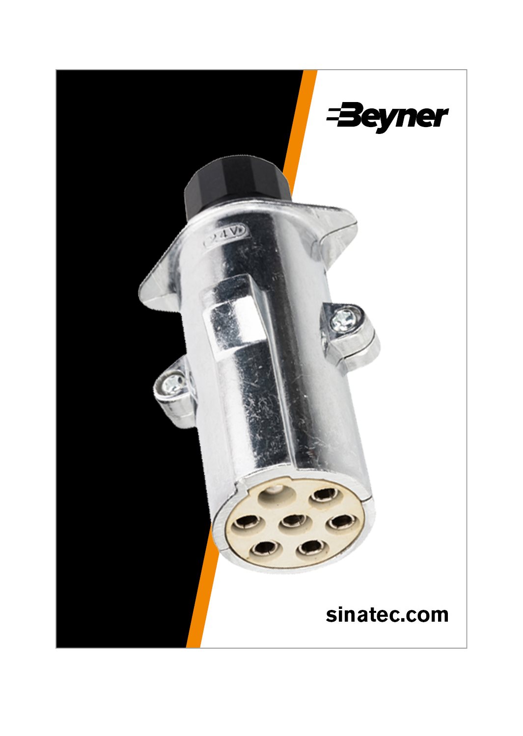 24V STEKKER ALUMINIUM 7-POLIG SCHROEFAANSLUITING S-TYPE