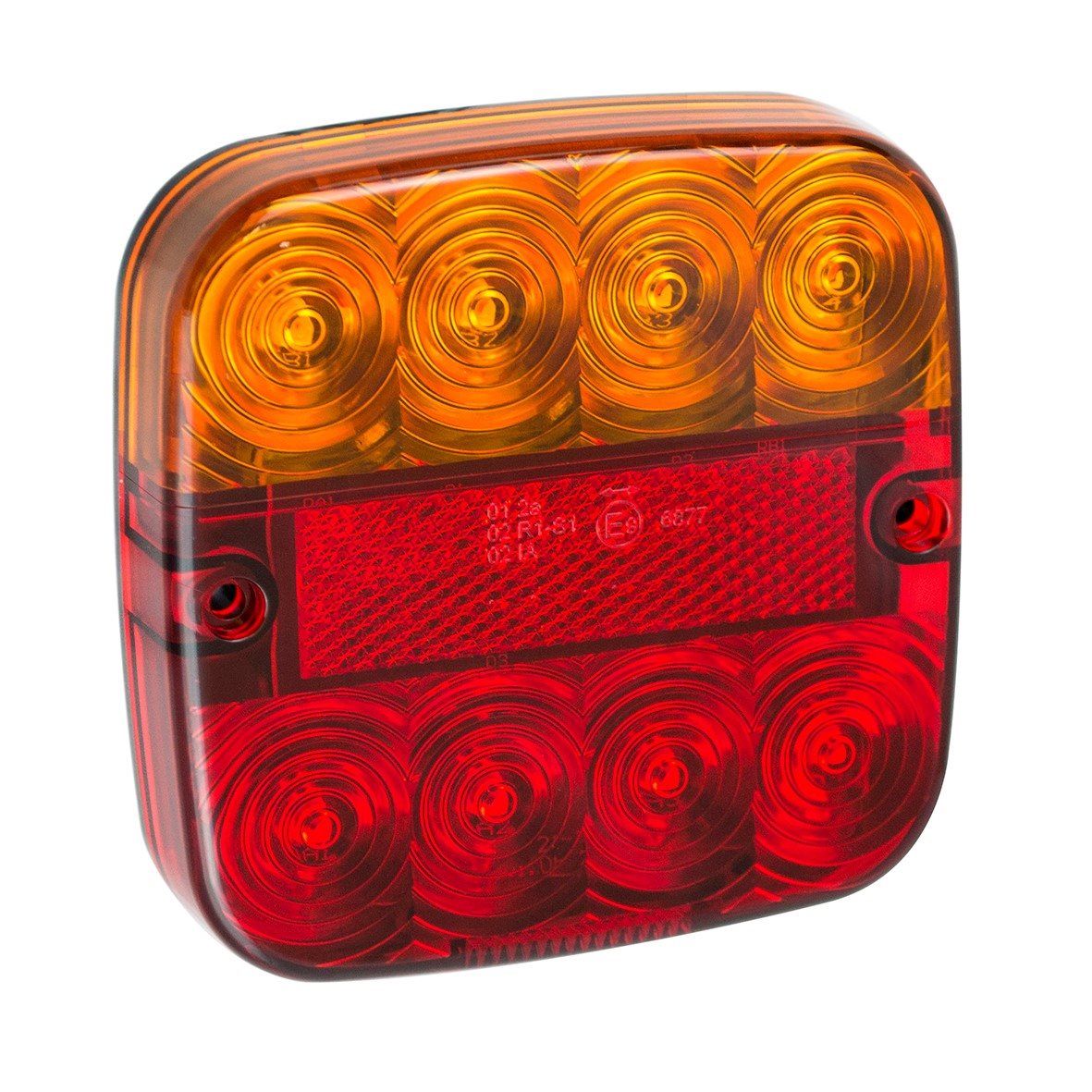 ACHTERLICHT 12V 5 FUNCTIES 107X107MM 8LED