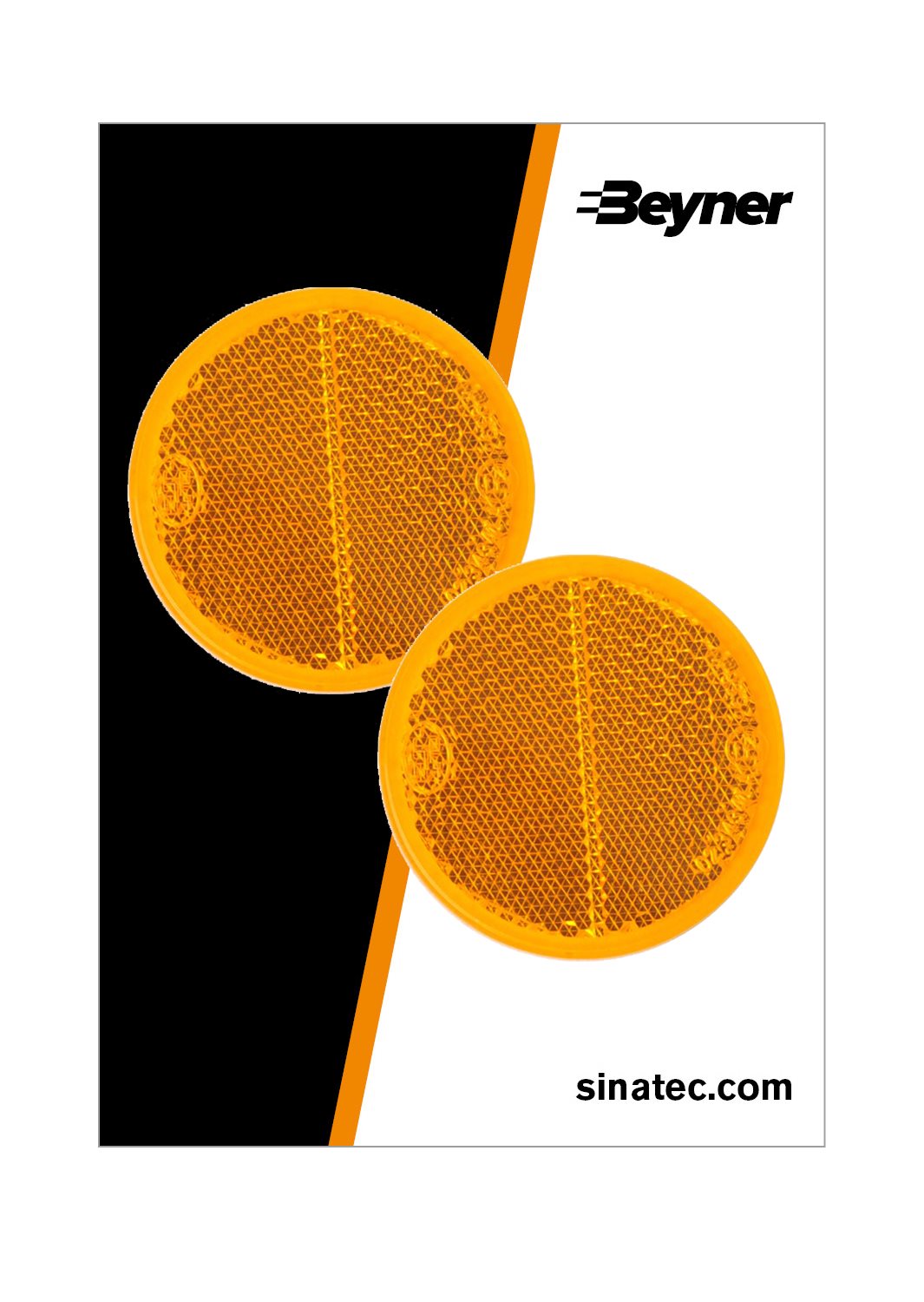 REFLECTOR ORANJE 60MM ZELFKLEVEND