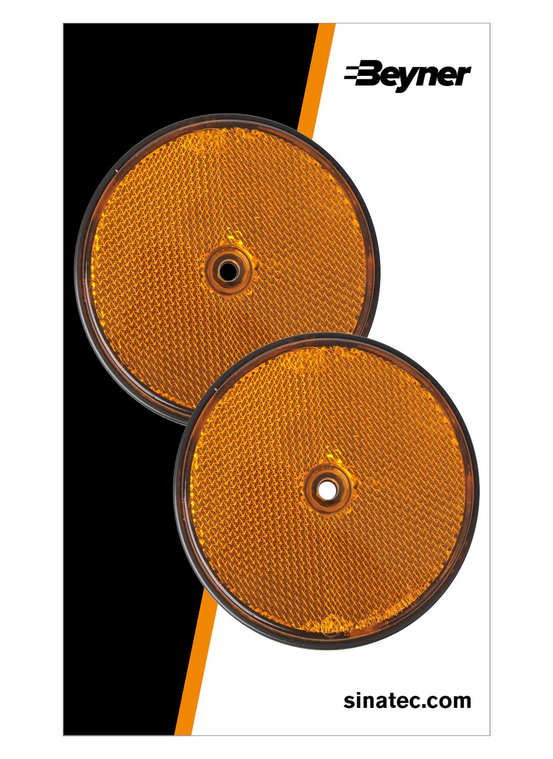 REFLECTOR ORANJE 80MM SCHROEFBEVESTIGING