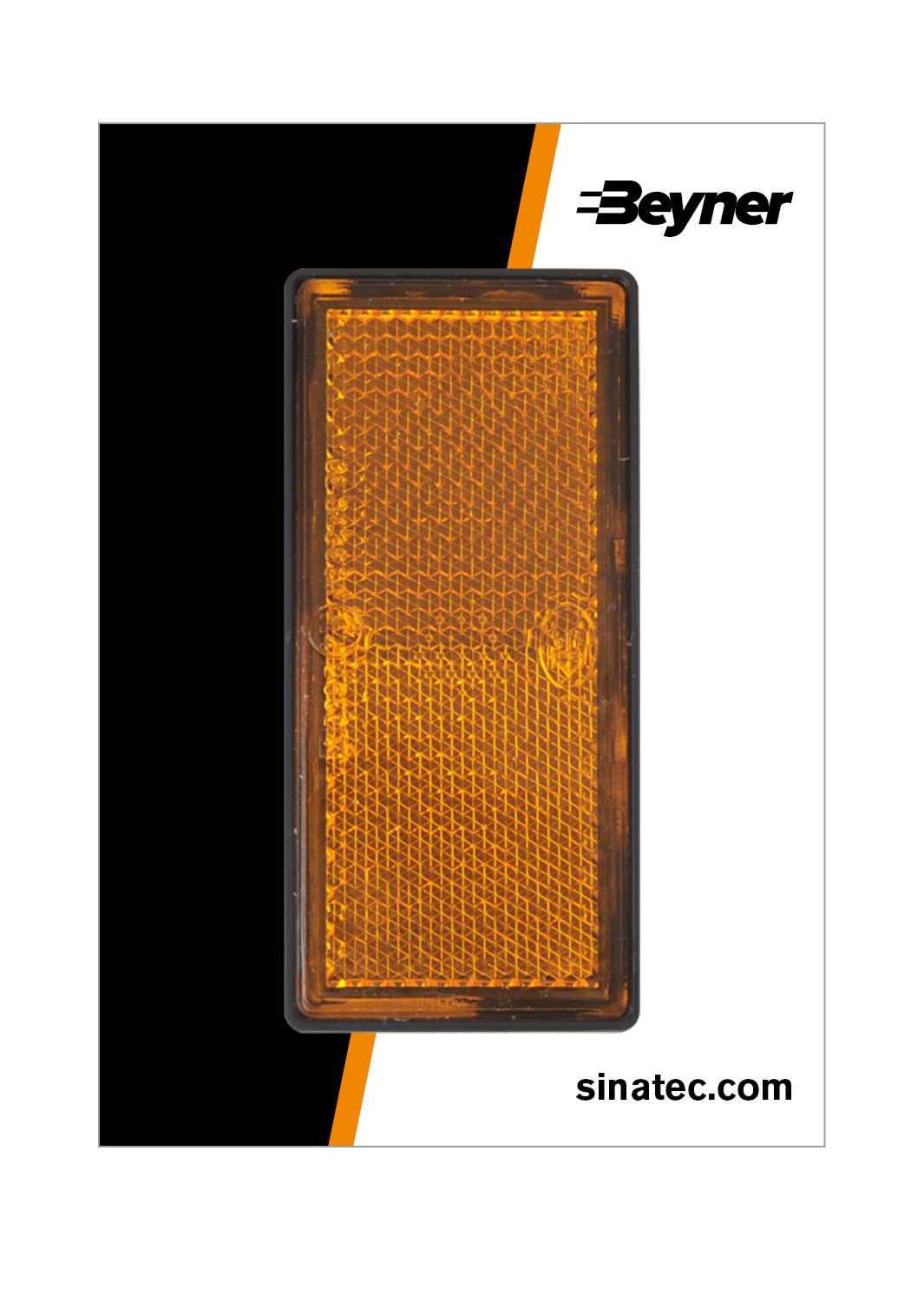 REFLECTOR ORANJE 85X39MM ZELFKLEVEND MET GRONDPLAAT