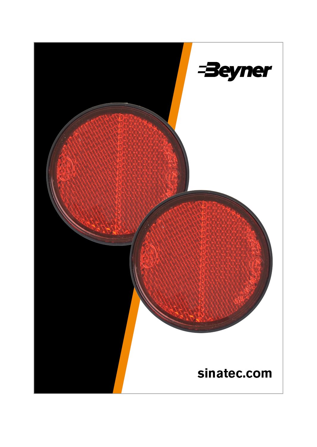 REFLECTOR ROOD 58MM ZELFKLEVEND MET GRONDPLAAT