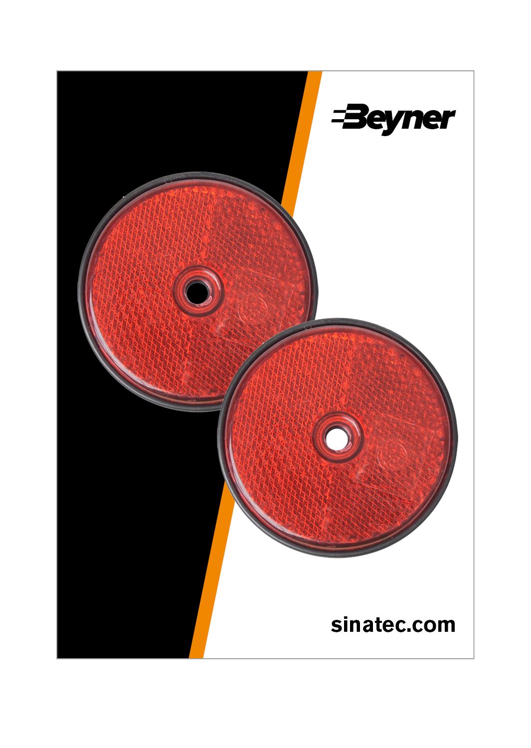REFLECTOR ROOD 60MM SCHROEFBEVESTIGING