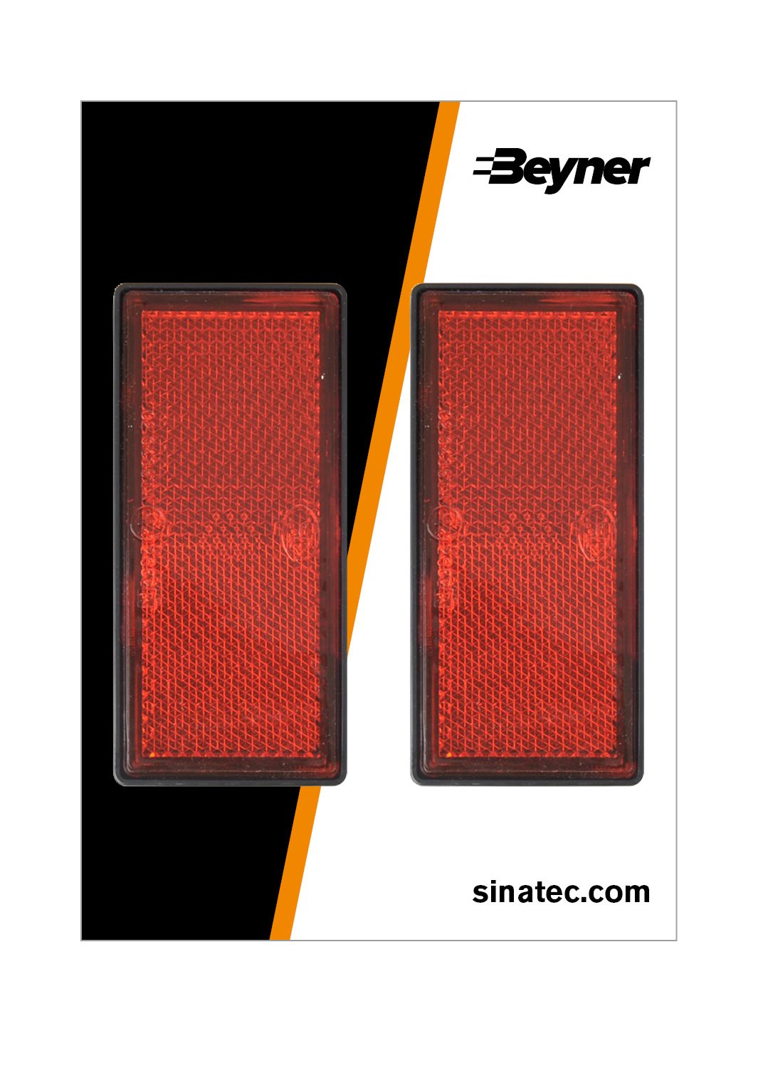 REFLECTOR ROOD 85X39MM ZELFKLEVEND MET GRONDPLAAT