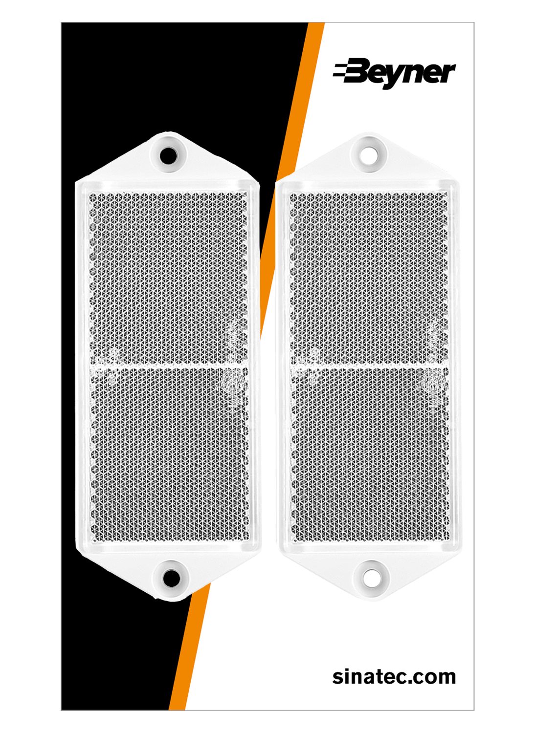 REFLECTOR WIT 127X51MM SCHROEFBEVESTIGING