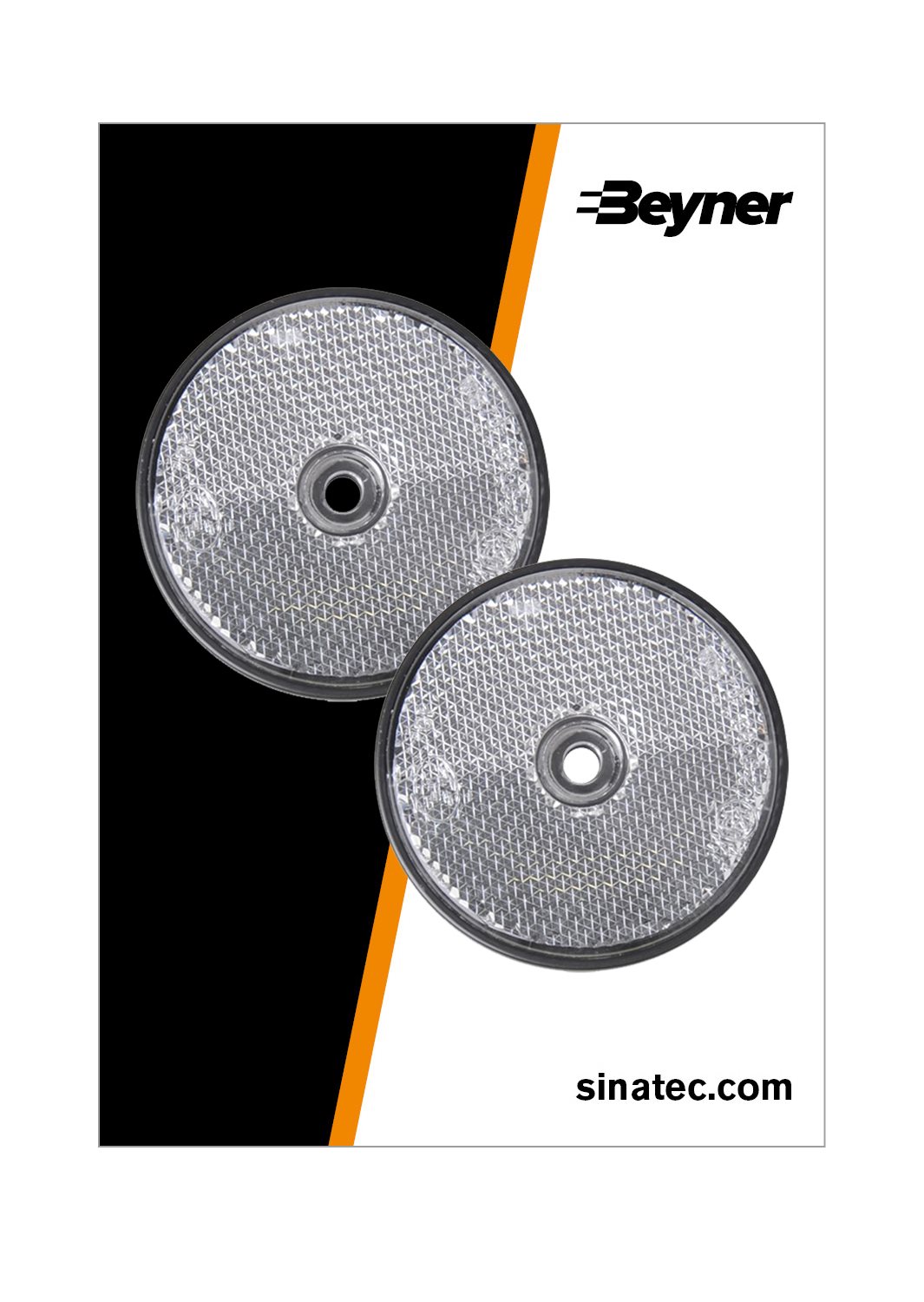 REFLECTOR WIT 60MM SCHROEFBEVESTIGING