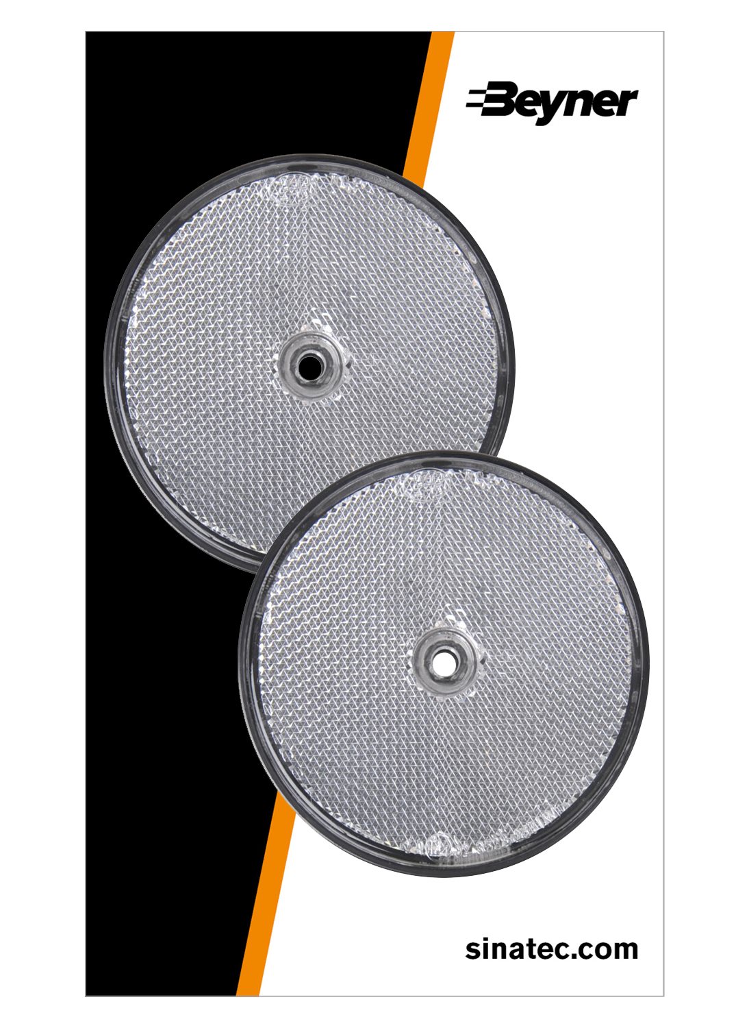 REFLECTOR WIT 80MM SCHROEFBEVESTIGING
