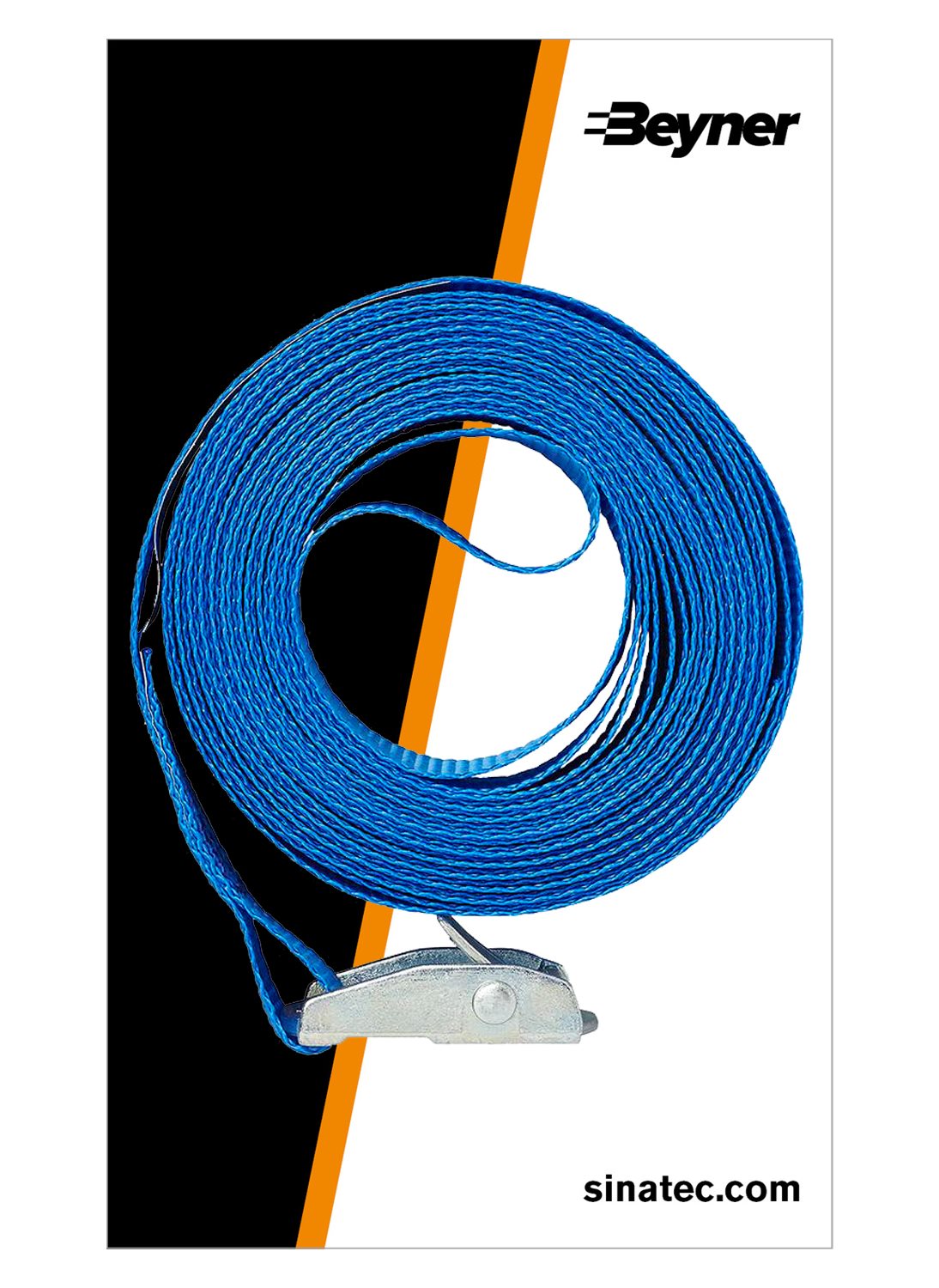 SPANBAND BLAUW MET SNELSLUITING 5 METER