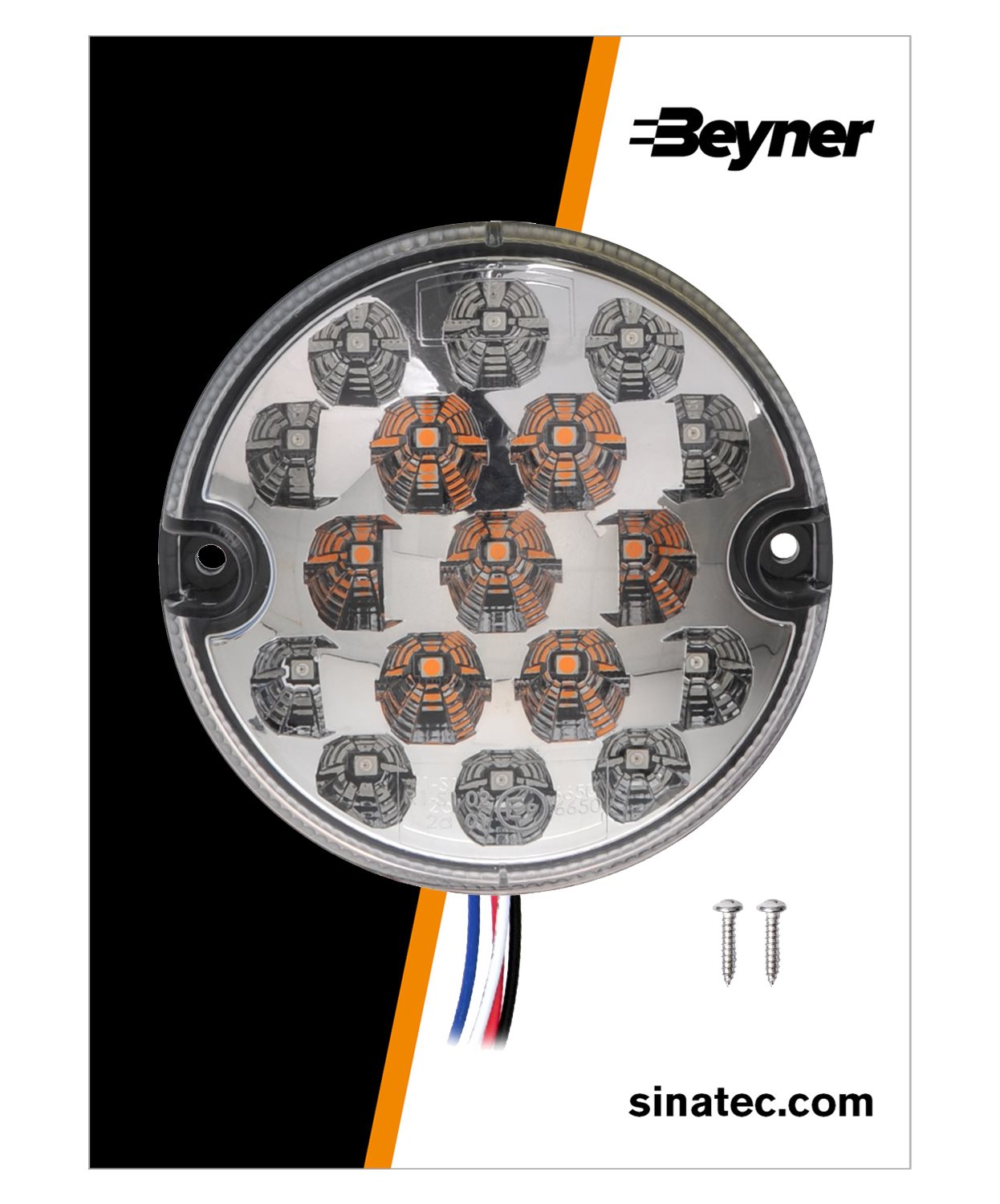 ACHTERLICHT 3 FUNCTIES 95MM 17LED