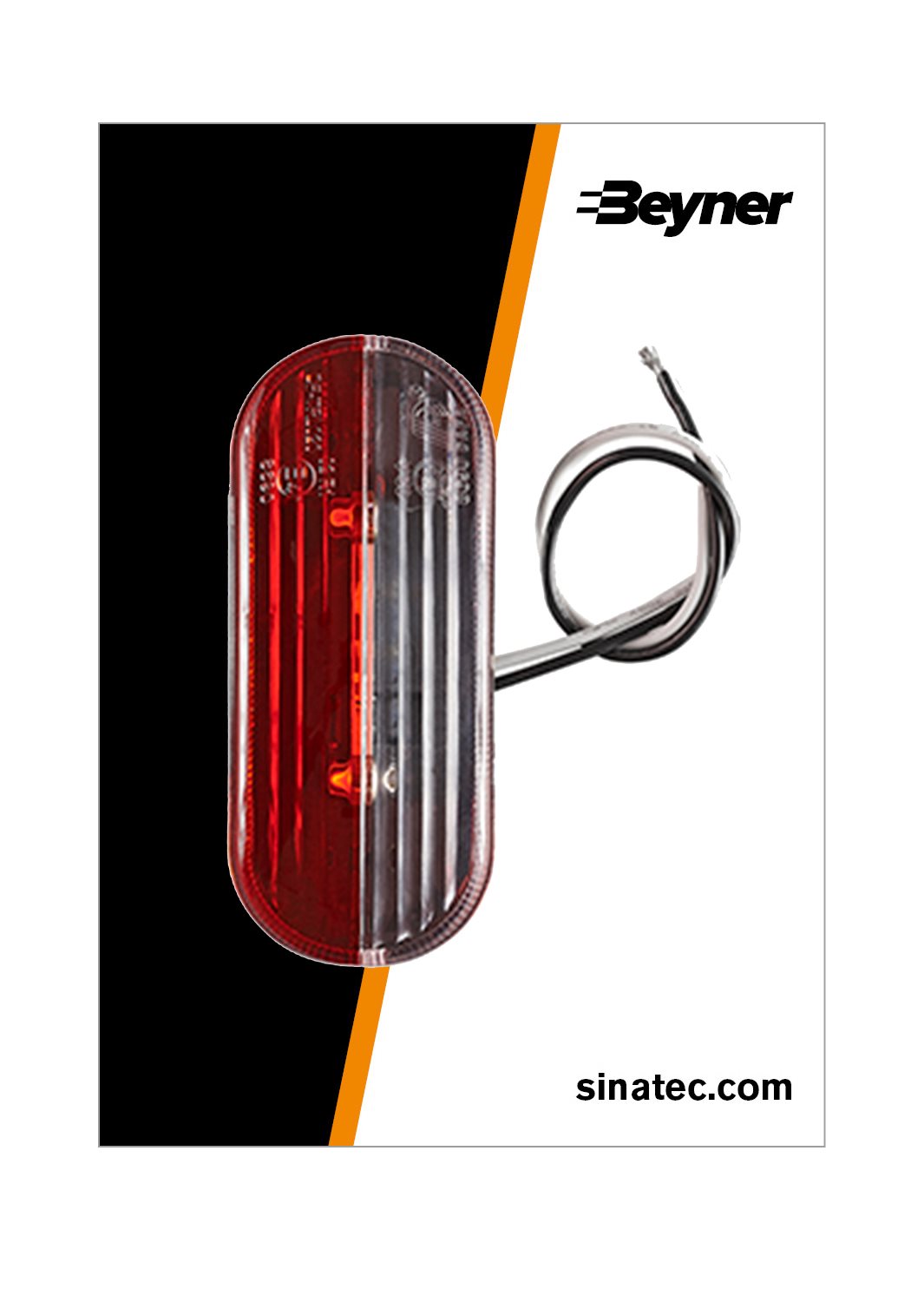 BREEDTELICHT LED ROOD/WIT RECHTS