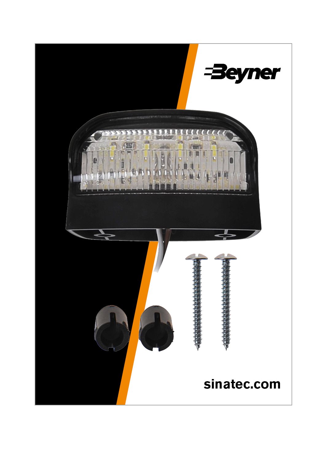 KENTEKENVERLICHTING 12/24V 70X42MM LED 2P. VOOR 443871/72