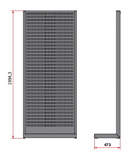 GRIP STAANDER + VOET + ACHTERWAND PERFO 3