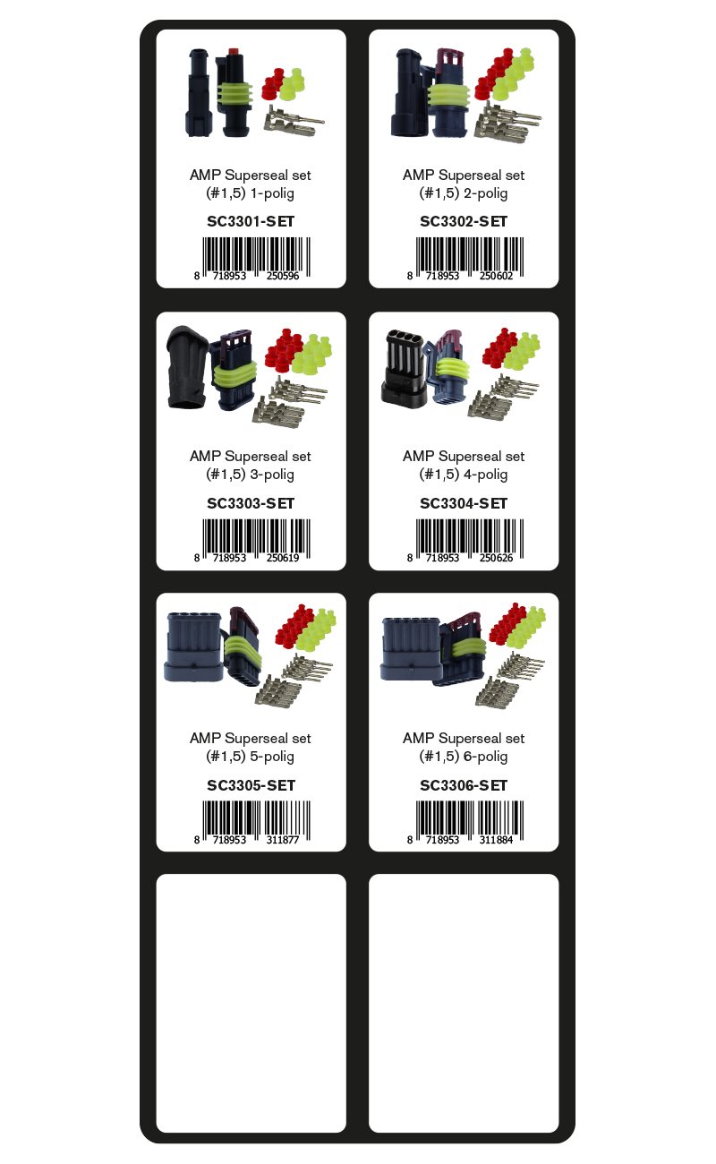 GEVULDE INLAY AMP SUPERSEAL SETS