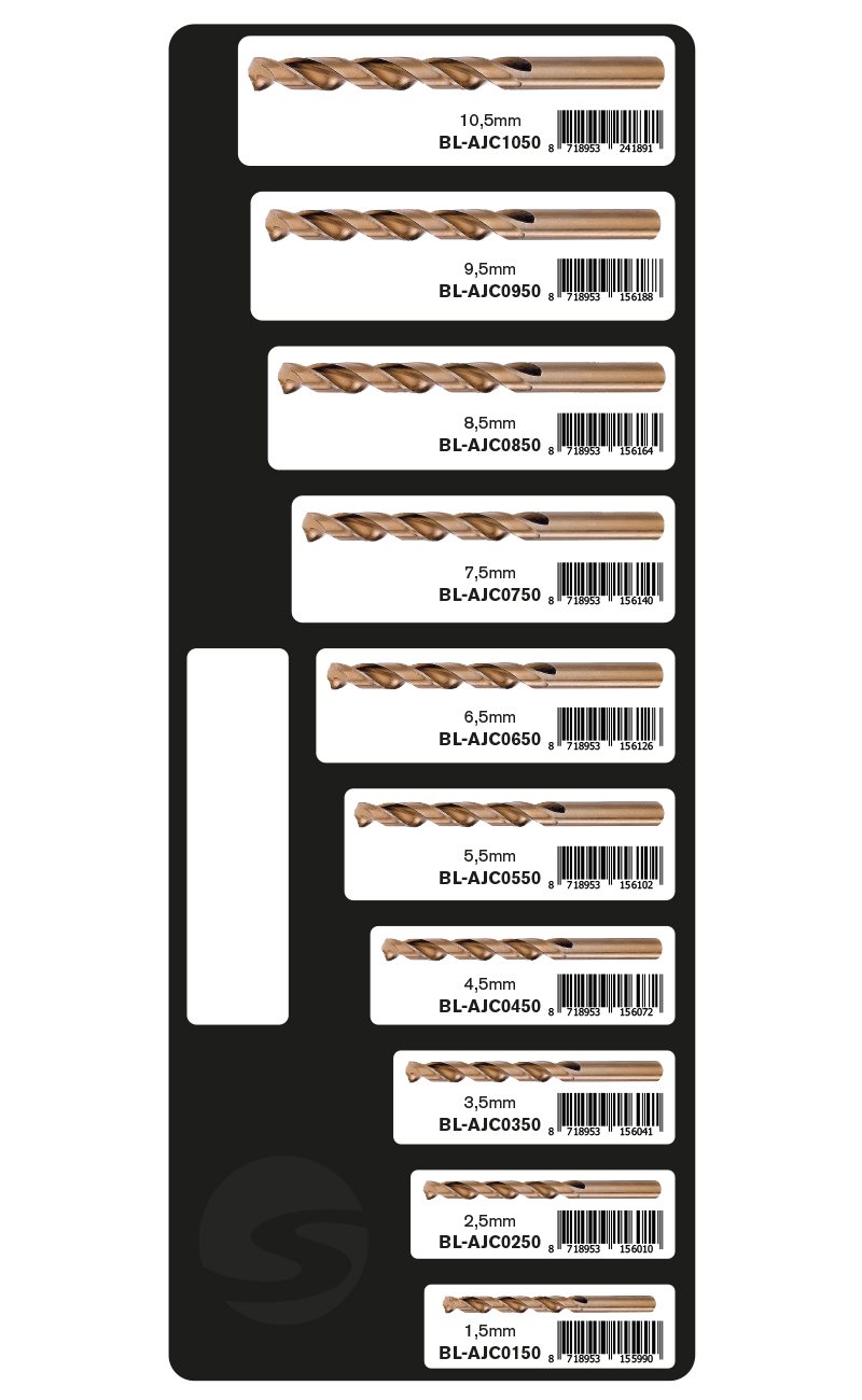 GEVULDE INLAY SPIRAALBOOR HSS-E COBALT 0.5