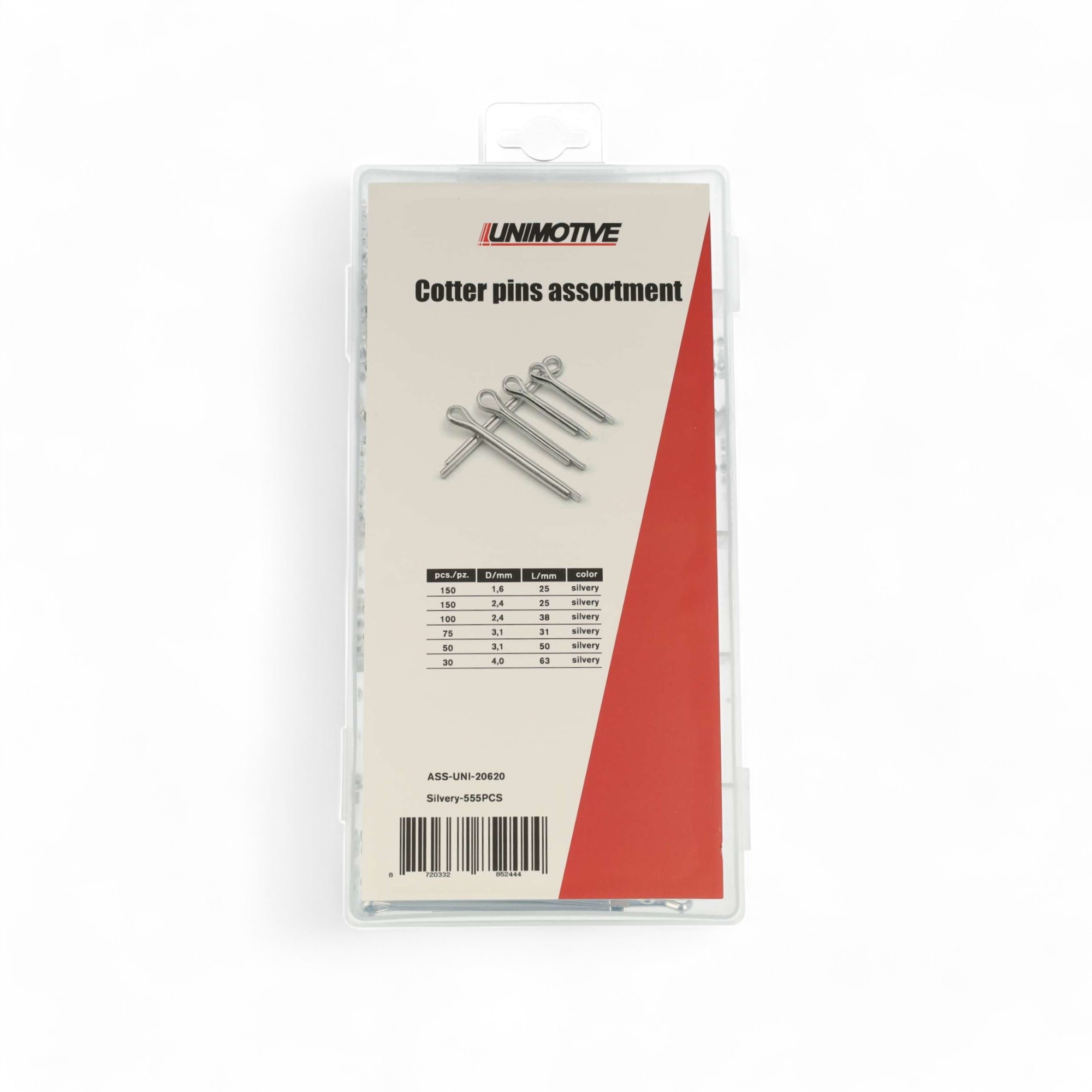 ASSORTIMENT SPLITPENNEN 555-DELIG