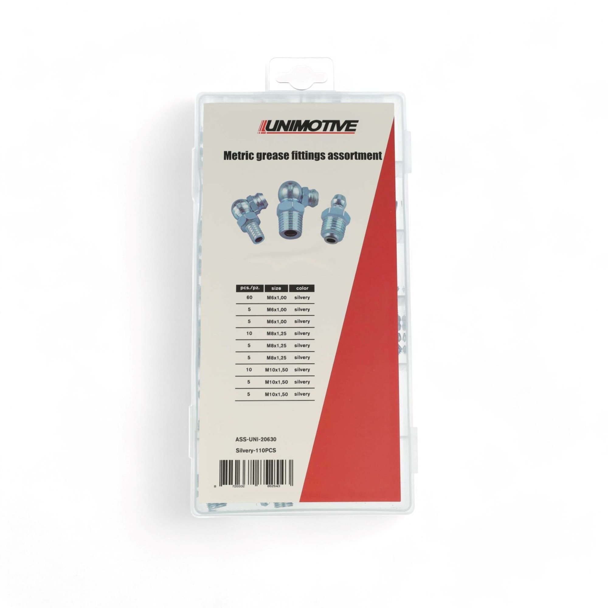ASSORITMENT SMEERNIPPELS M6 - M10 110-DELIG