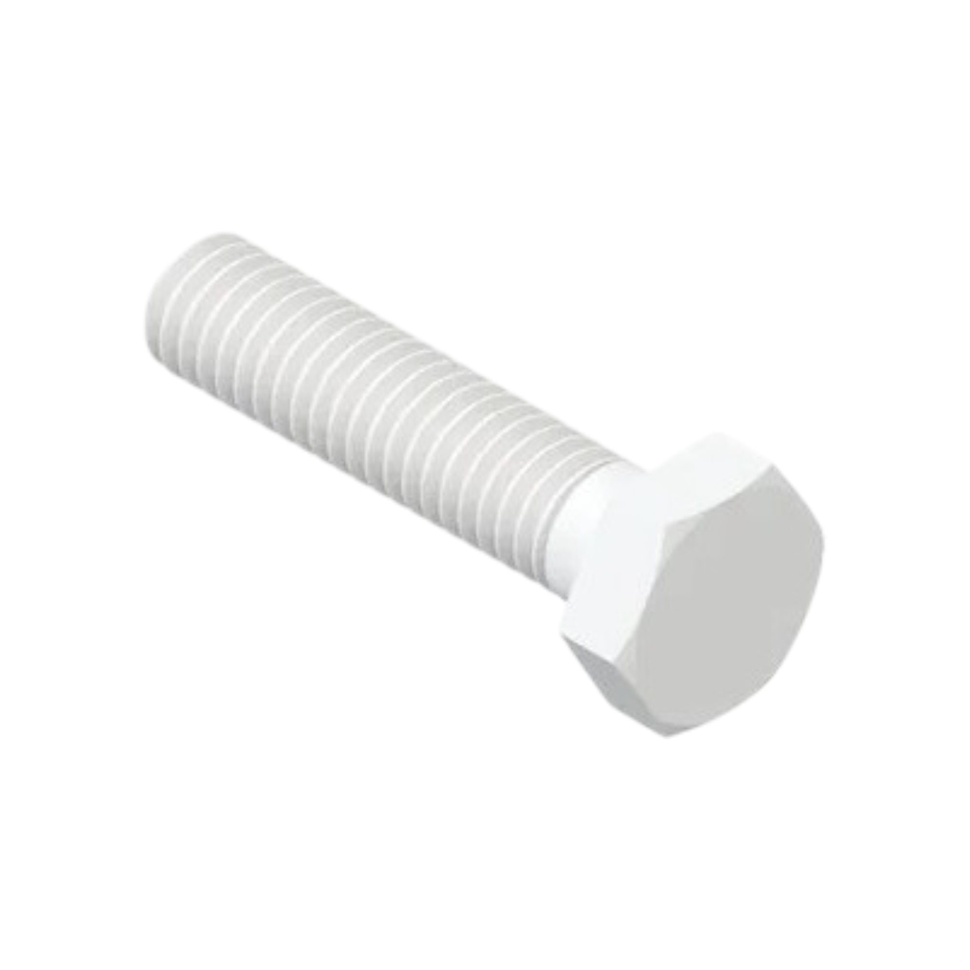 TAPBOUT KUNSTSTOF WIT PA 6.6 DIN933 M8X40