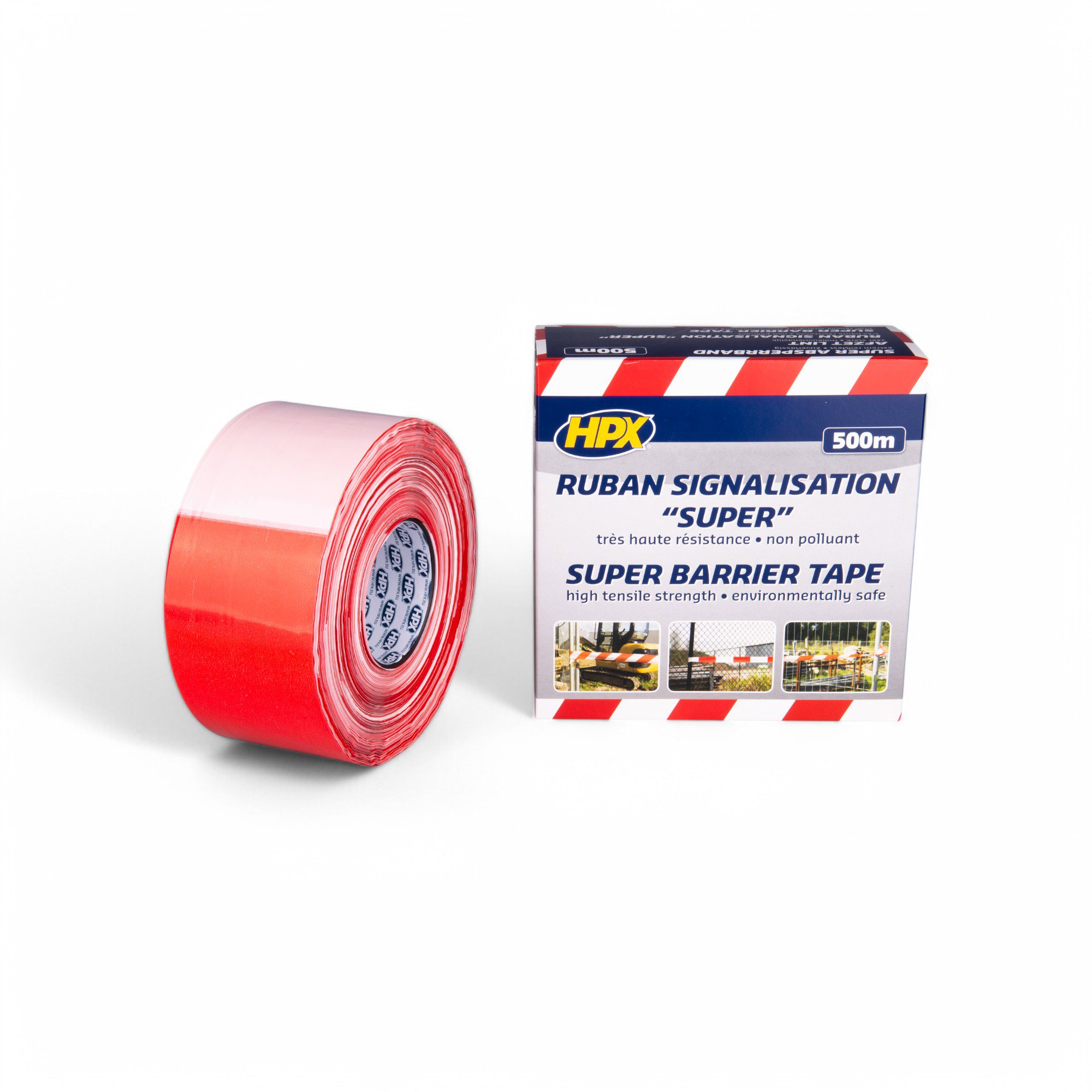 HPX SUPER AFZETLINT - WIT/ROOD 80MMX500M