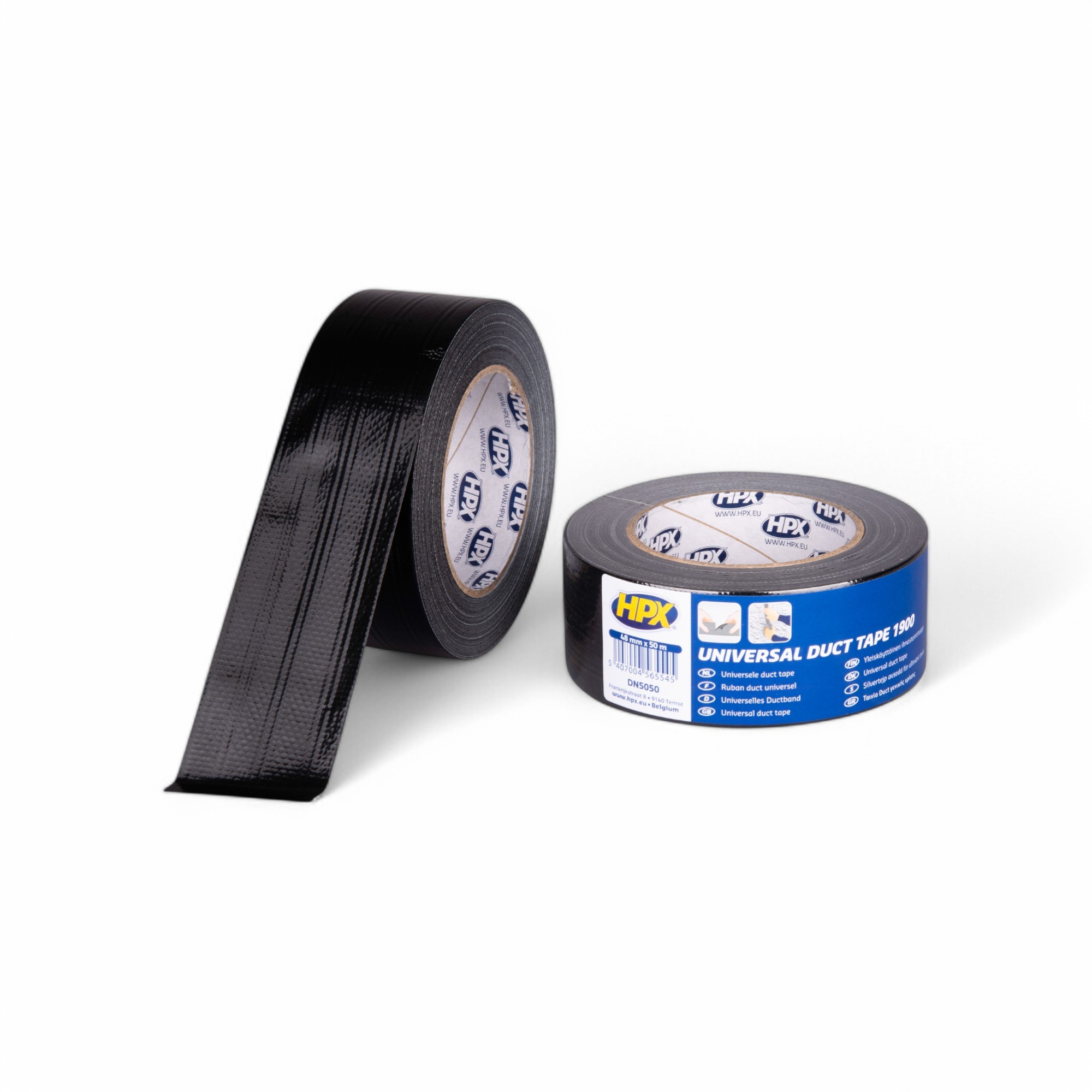 HPX DUCT TAPE 1900 - ZWART 48MM X 50M