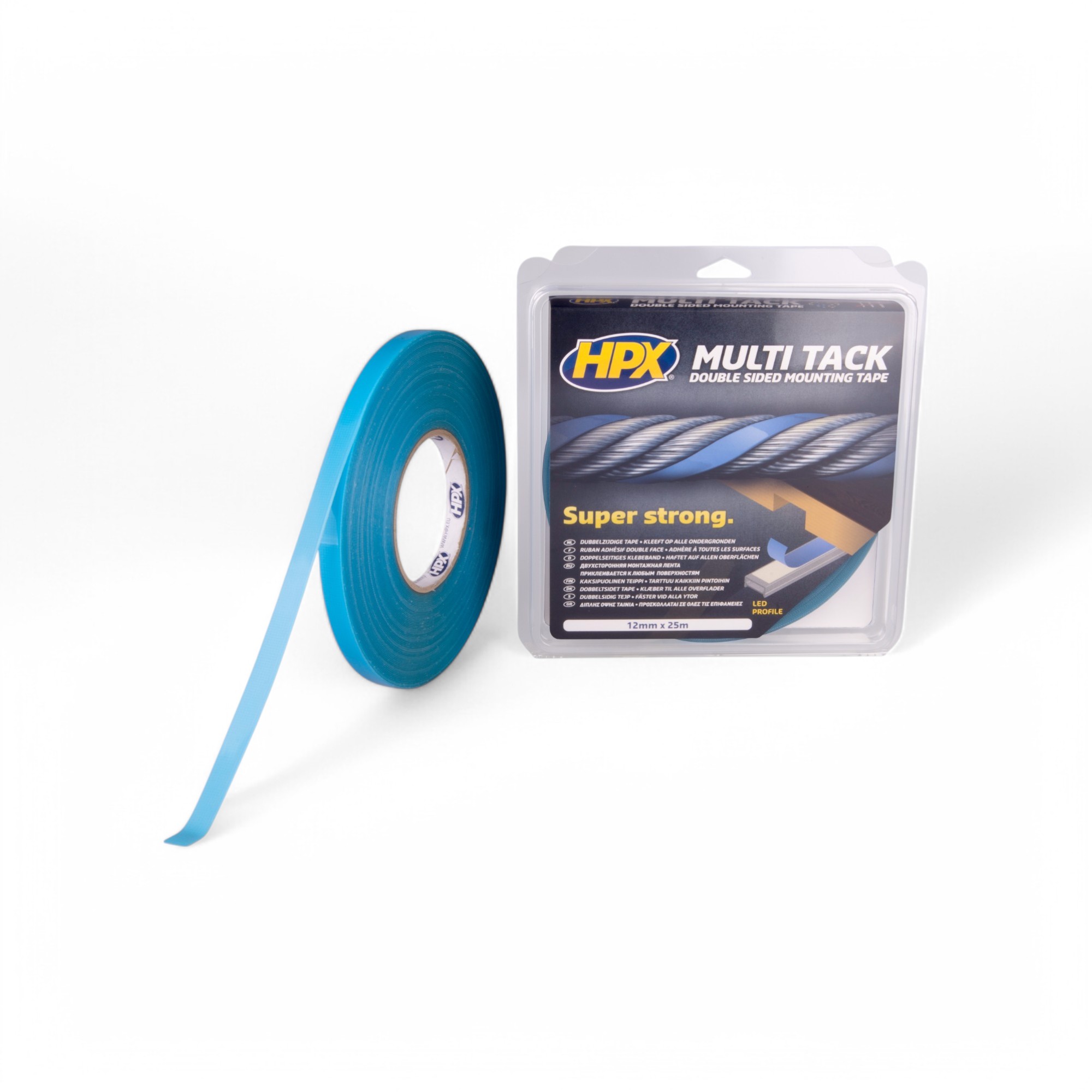 HPX DUBBELZIJDIGE MULTI-TACK TAPE - SEMI-TRANSPARANT 19MM X 25M