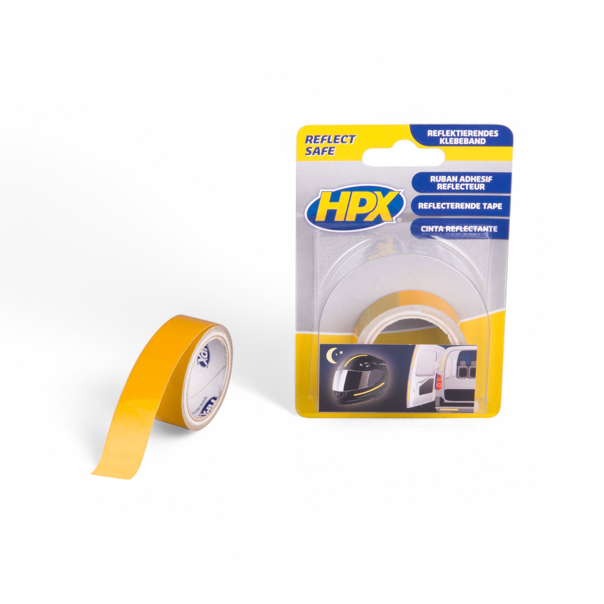HPX REFLECTERENDE TAPE - GEEL 19MMX1,5M