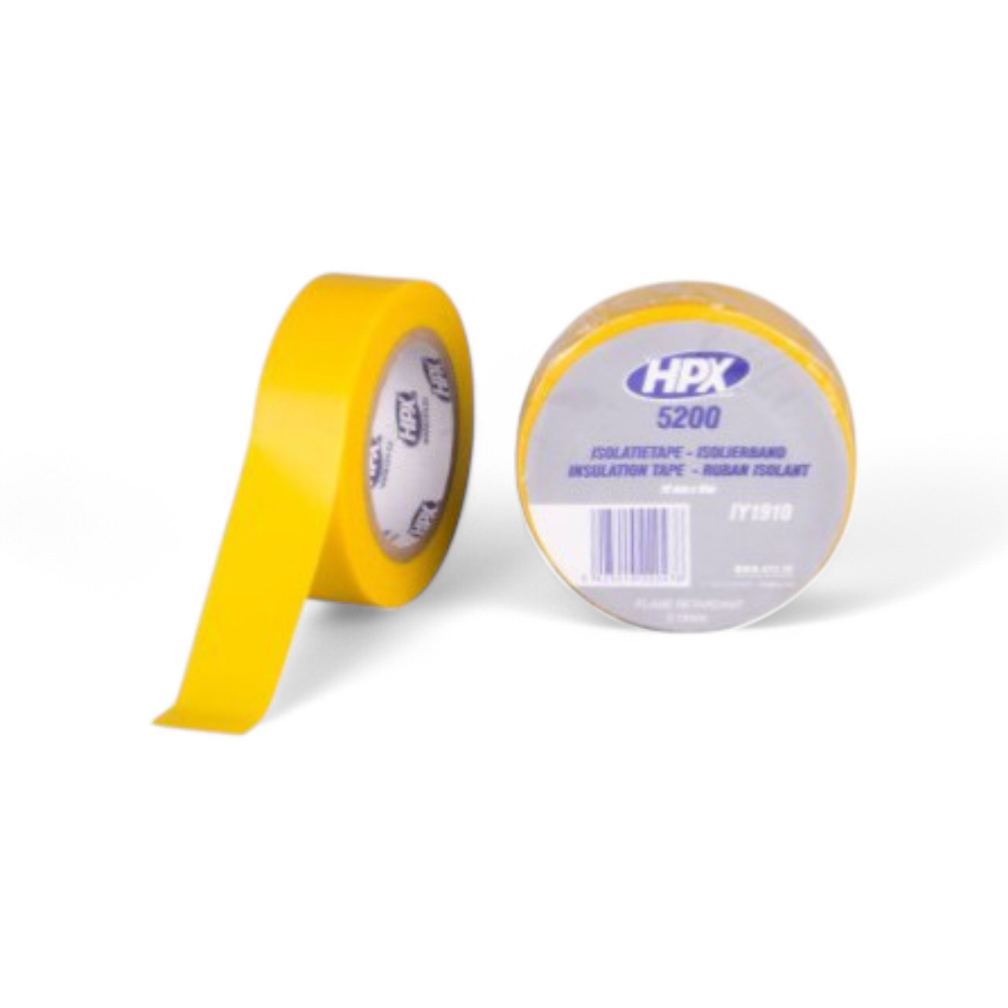 HPX PVC ISOLATIETAPE - GEEL 19MMX10M