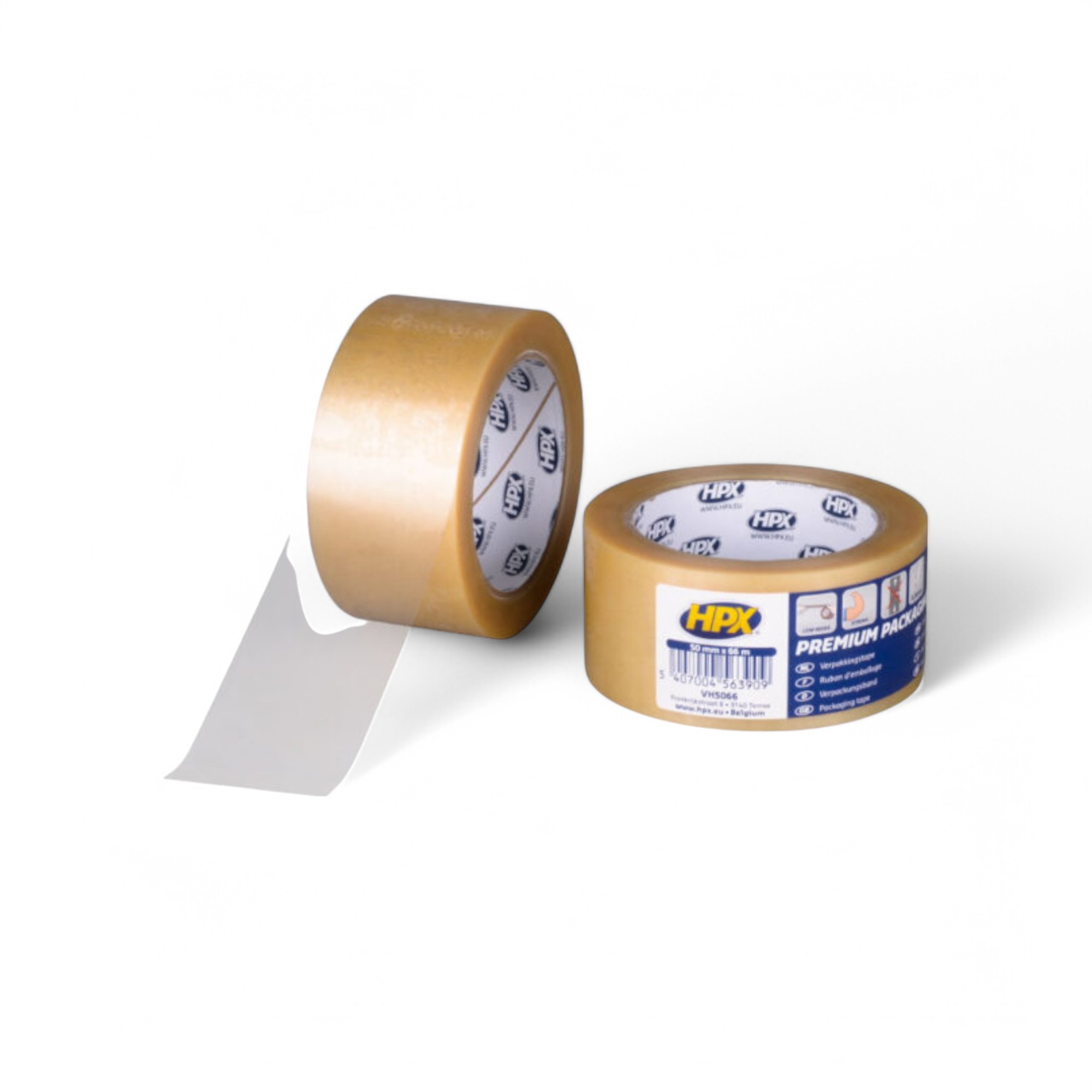 HPX VERPAKKINGSTAPE PREMIUM - TRANSPARANT 50MM X 66M