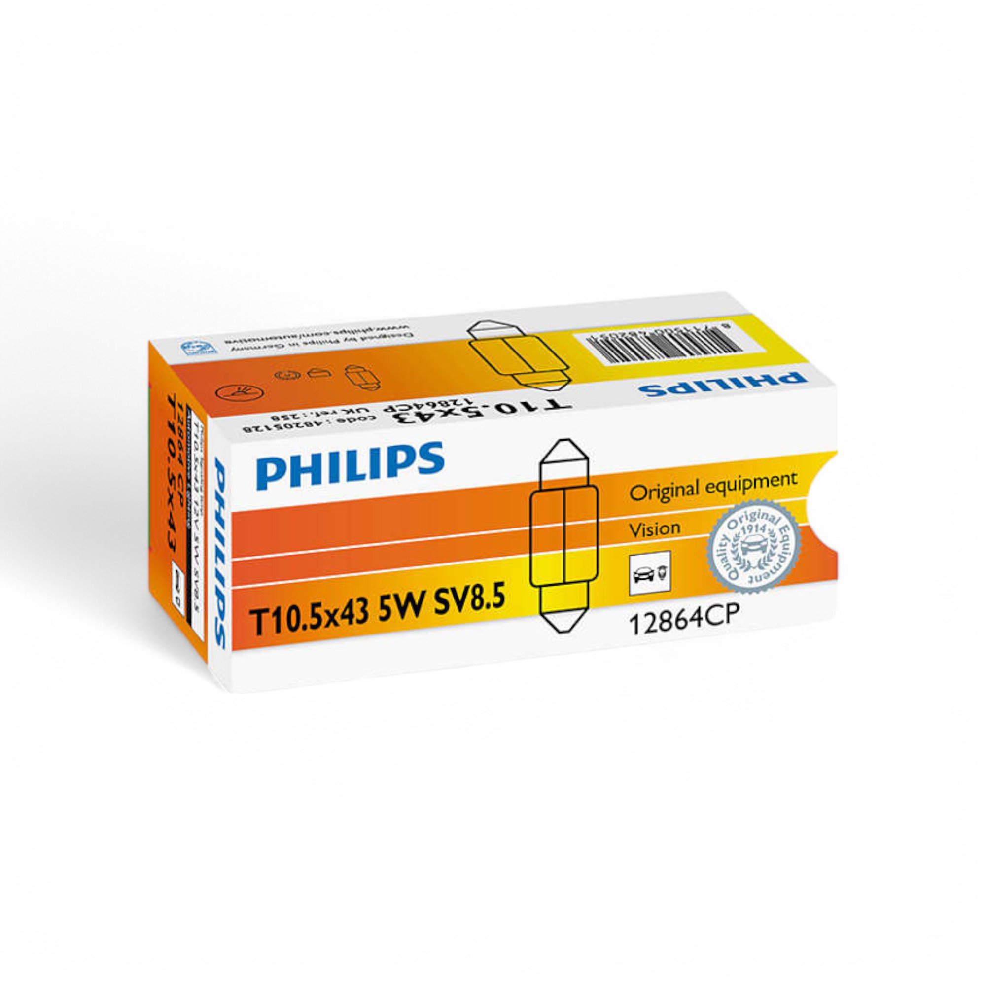 PHILIPS 12V 5W FESTOON T10,5X43