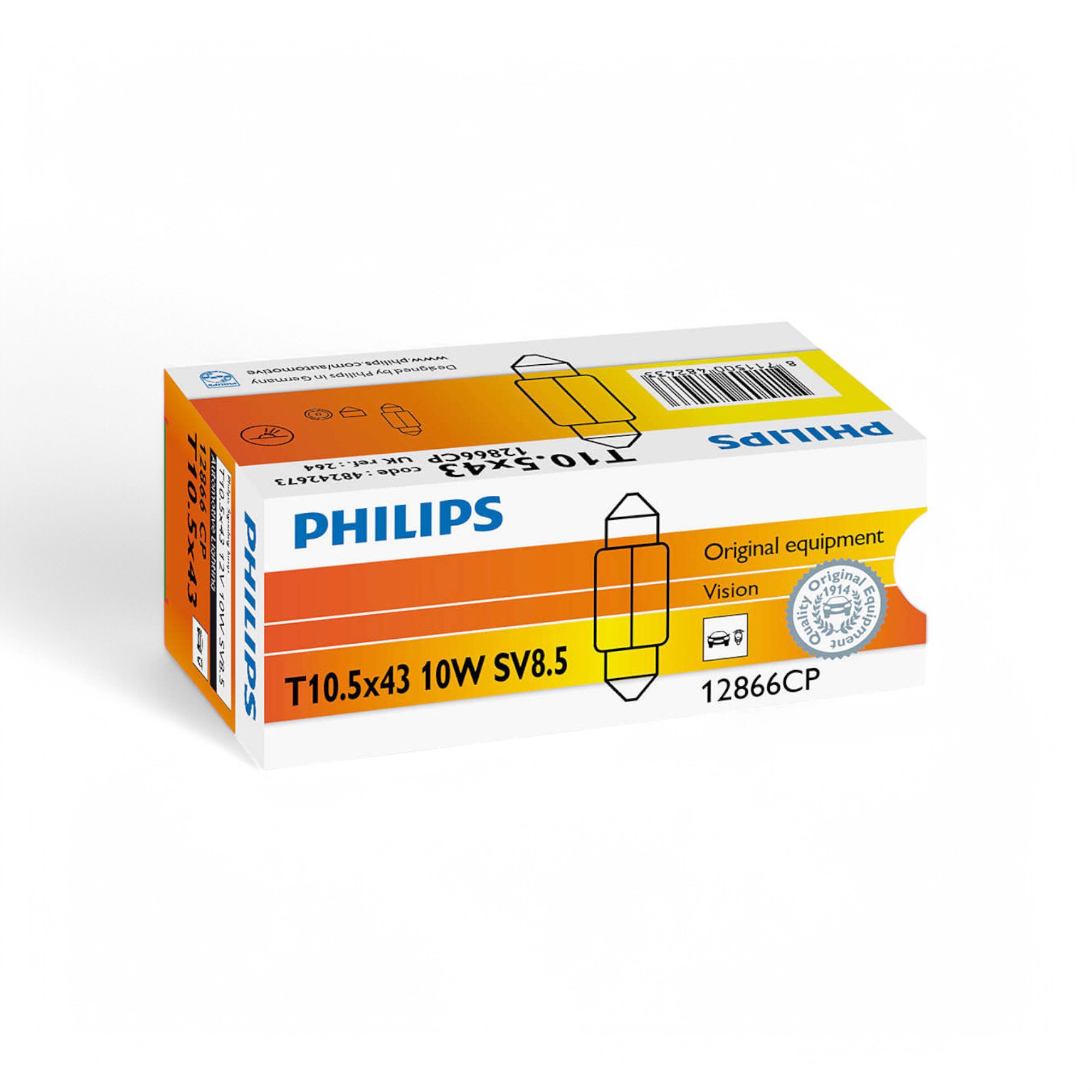 PHILIPS 12V 10W FESTOON T10,5X43