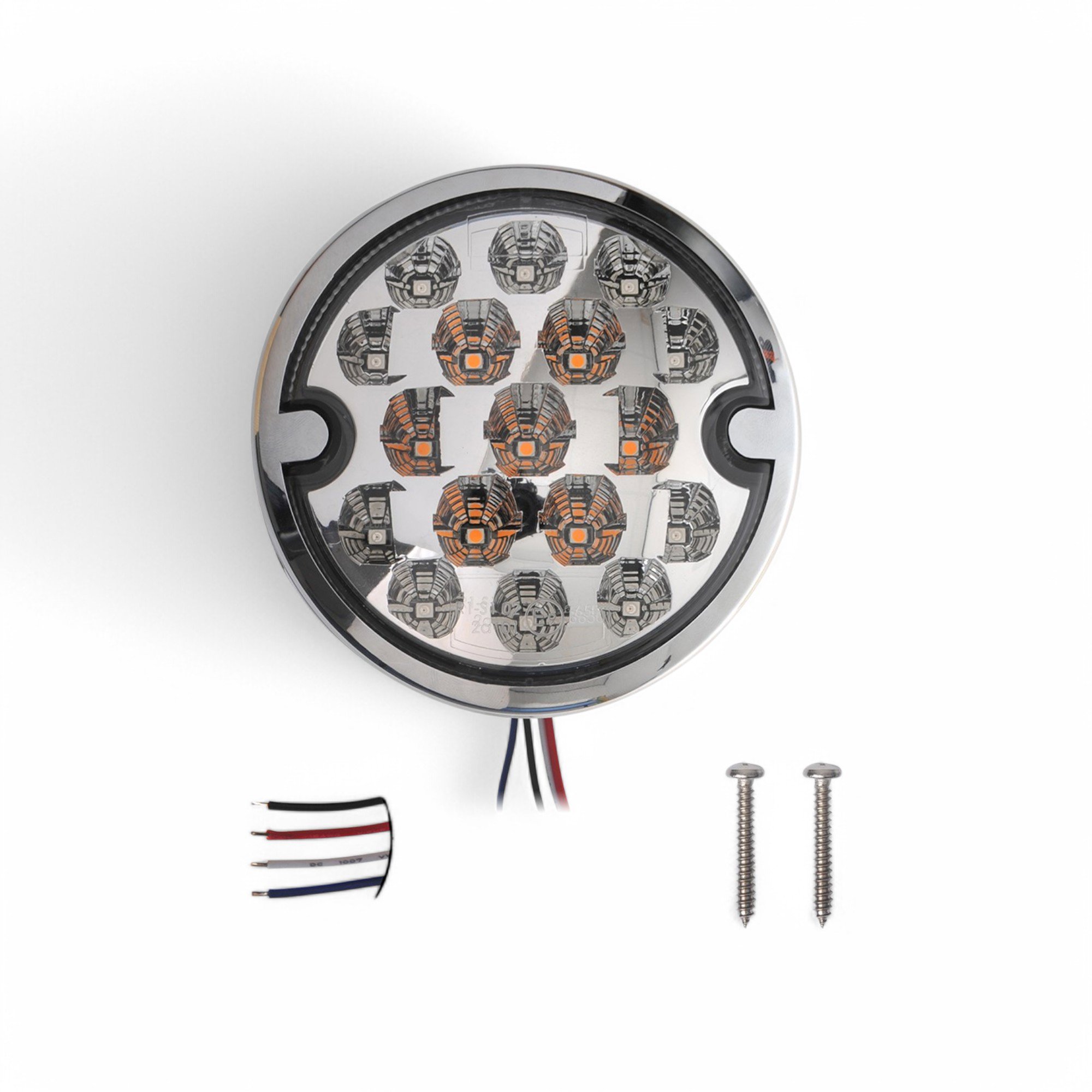 ACHTERLICHT 3 FUNCTIES 95MM 17LED CHROOM 2