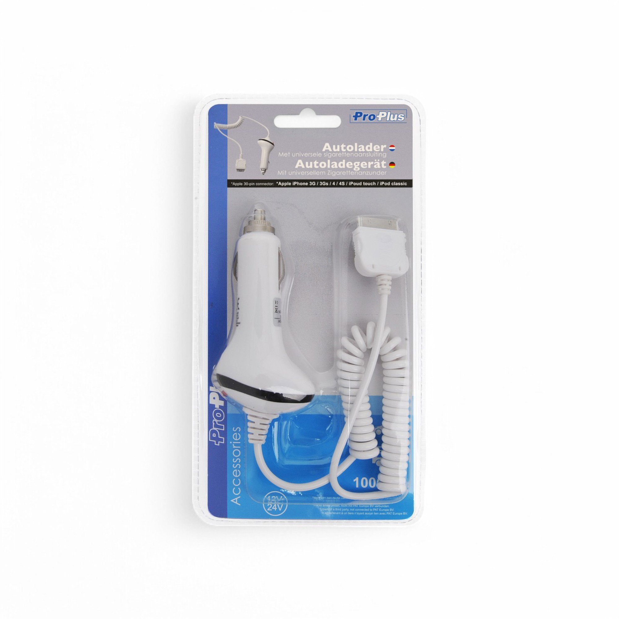 AUTOLADER 12V/24V VOOR IPHONE/IPOD 2
