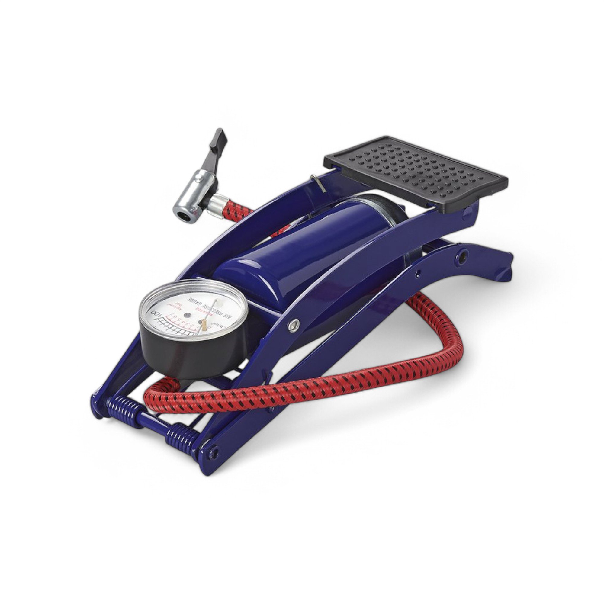 VOETPOMP ENKELE CILINDER MET MANOMETER MAX 7BAR/100PSI 2