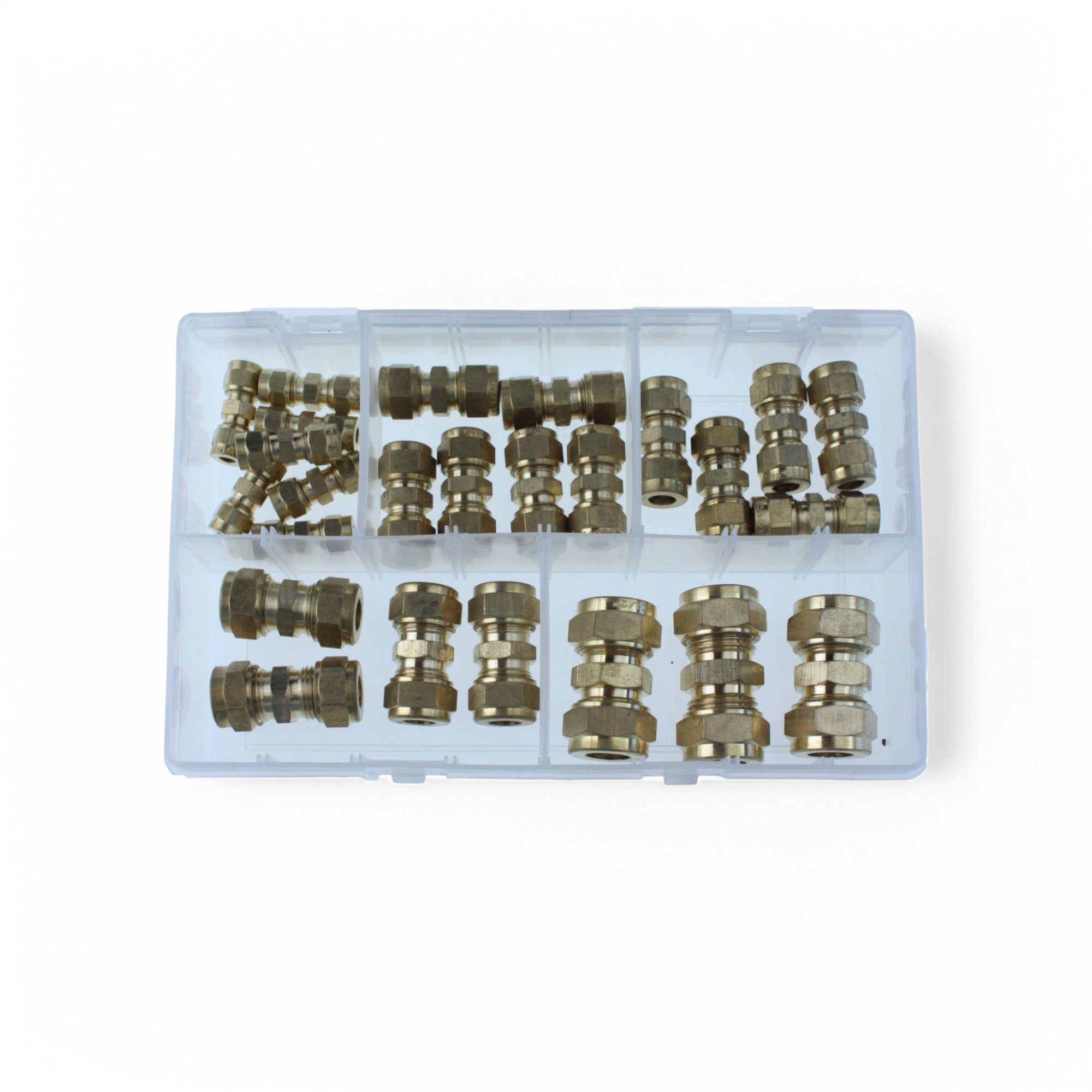 ASSORTIMENT KNELKOPPELINGEN 3/16-1/2"INCH 25-DELIG