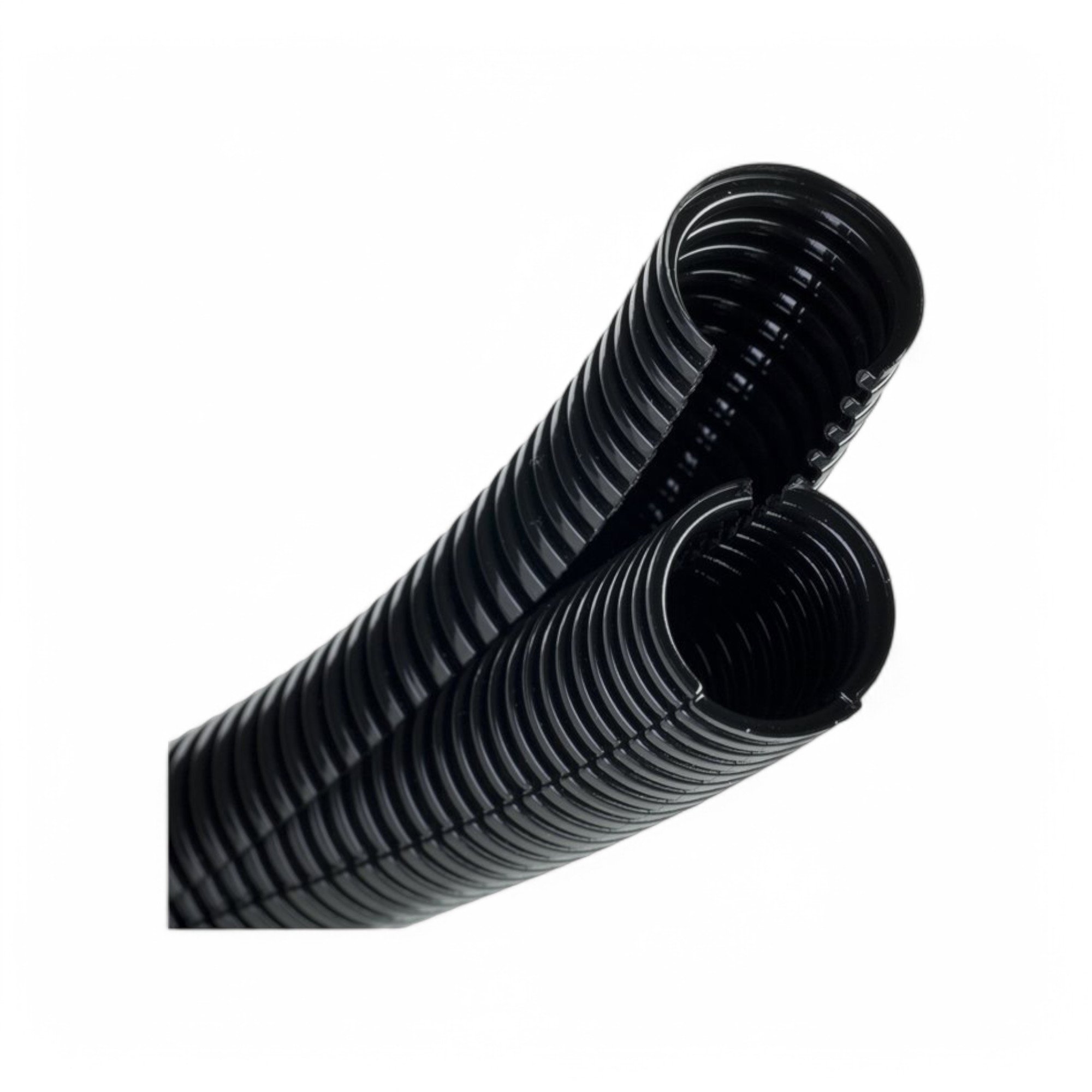 KABELMANTEL ZWART OPEN OP ROL 32MM (25M)