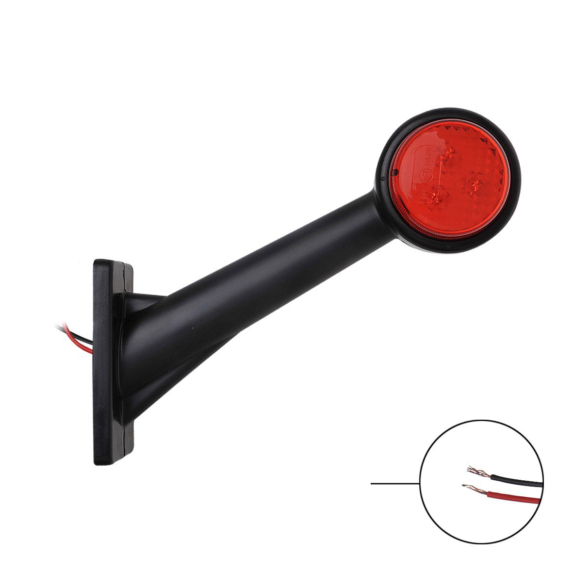 BREEDTELICHT 12/24V ROOD/WIT 166X193MM LED RECHTS 2