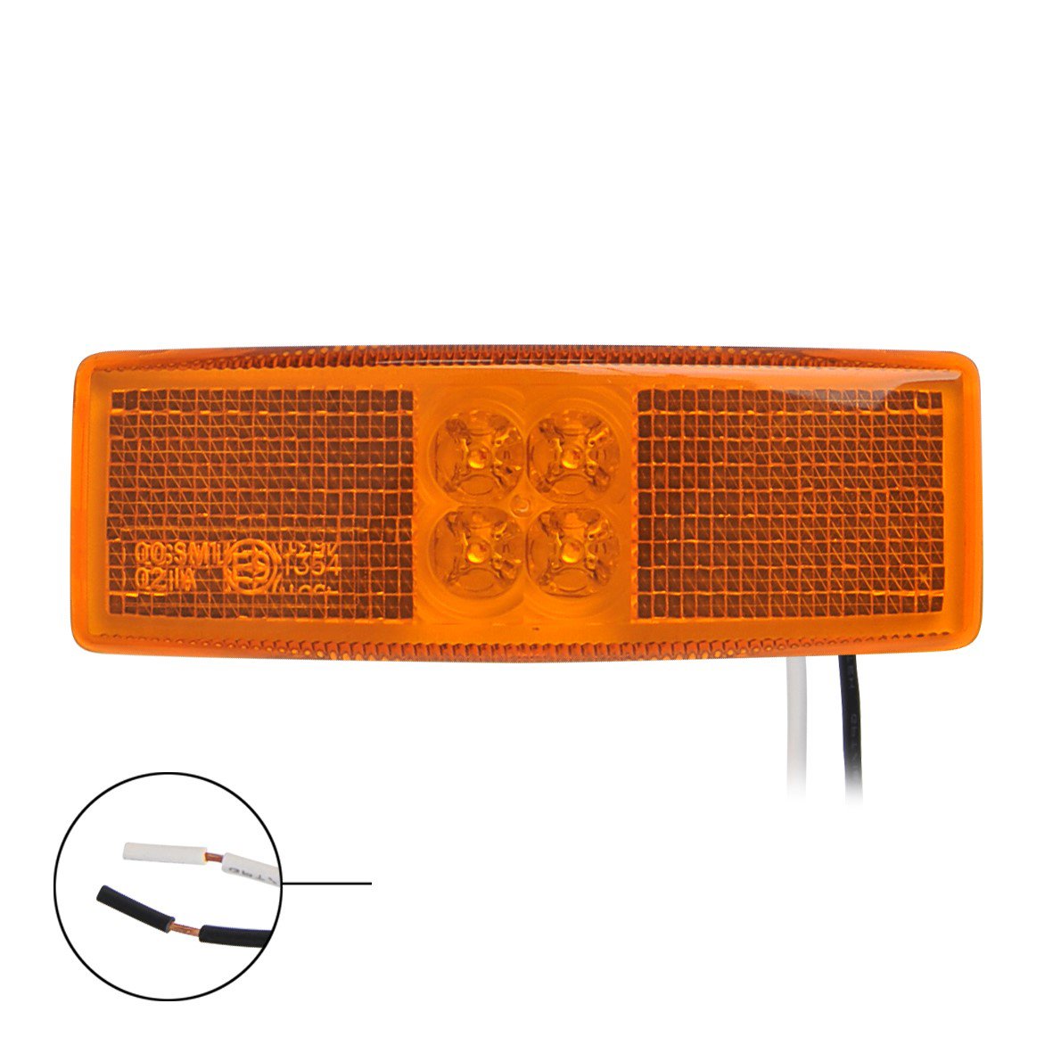 ZIJMARKERINGSLAMP 12/24V ORANJE 110X40MM LED 2